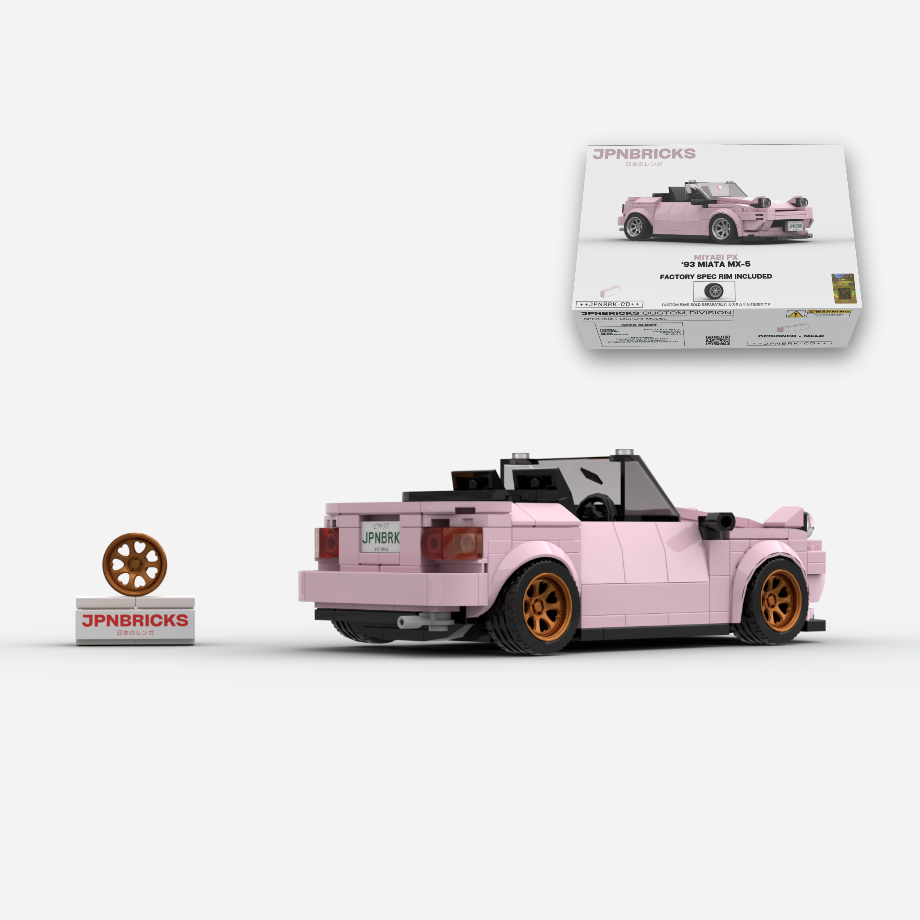 1993 Miata MX-5 Sakura Pink Brick Car Model Kit