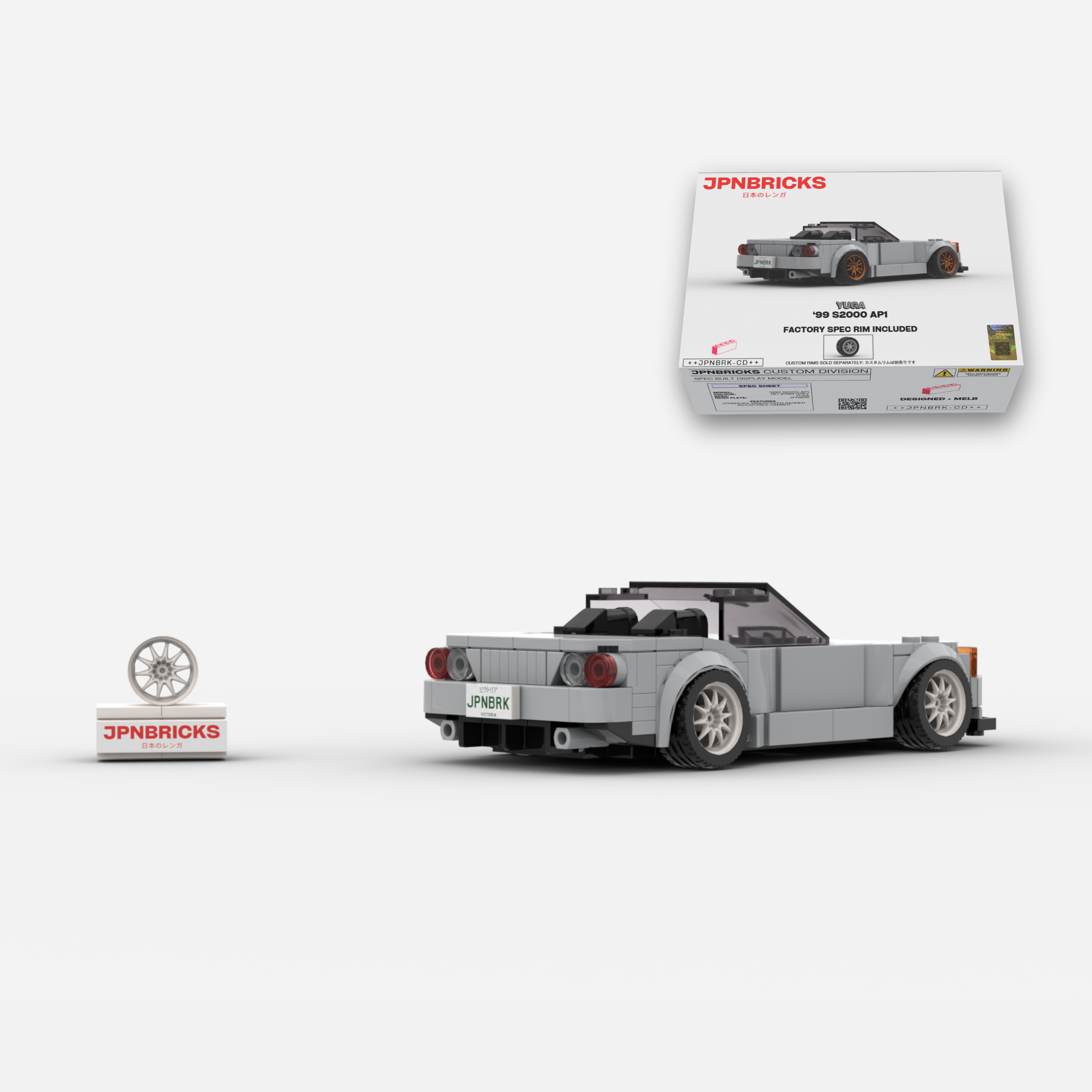 1999 S2000 AP1 NH-676M Grey Brick Car Model Kit