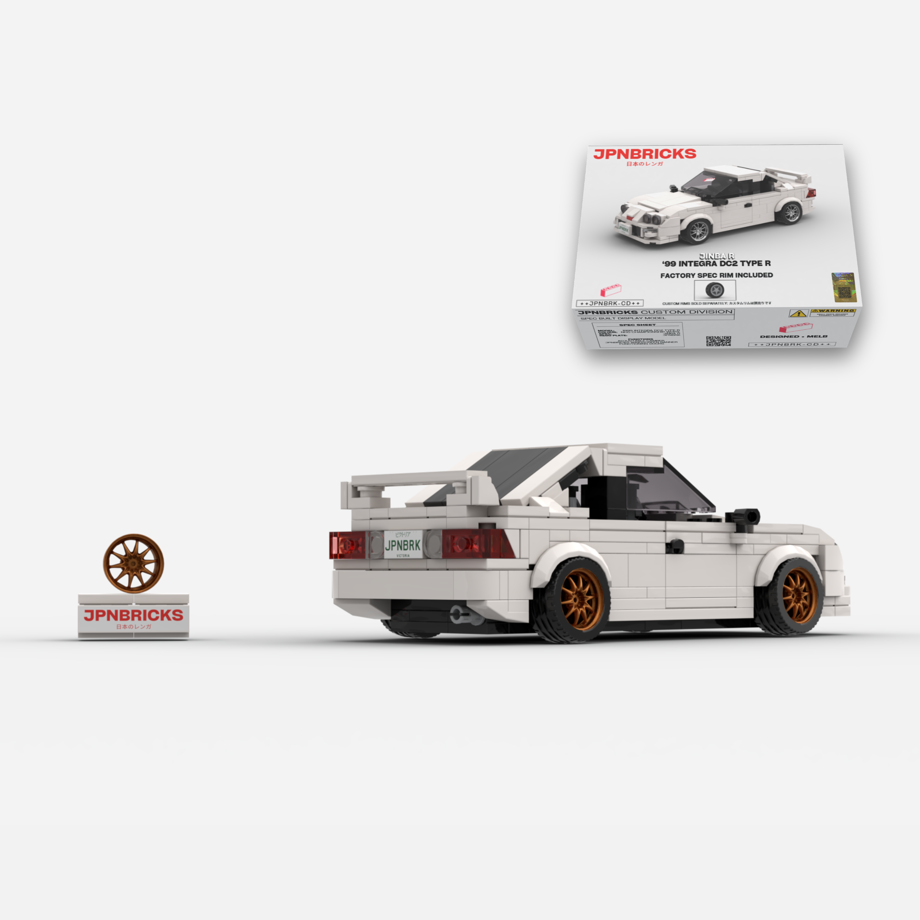 [PRE-ORDER] 1999 Integra DC2 Type R NH0 Championship White Brick Car Model Kit