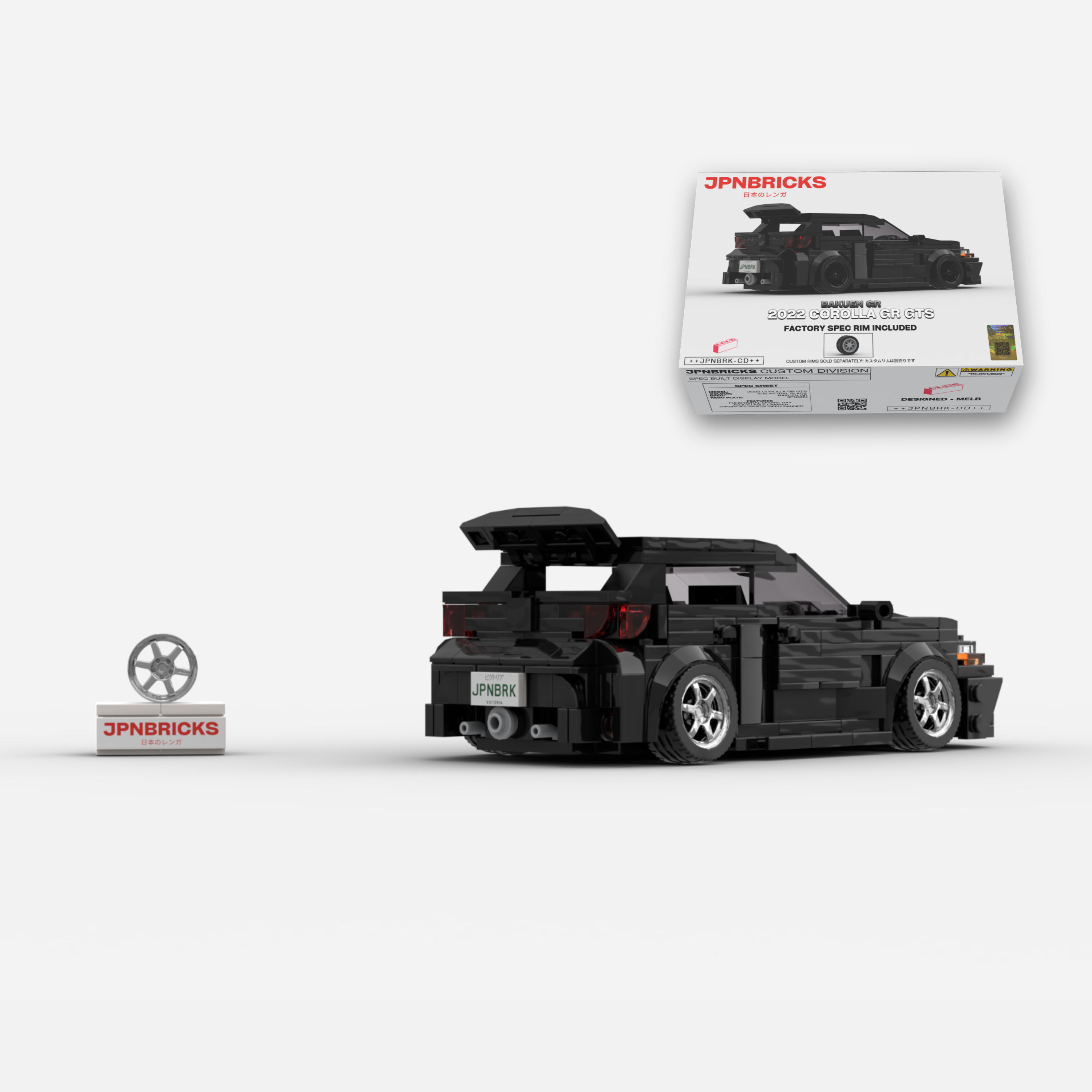 [PRE-ORDER] 2022 Corolla GR GTS 202 Astral Black Brick Car Model Kit