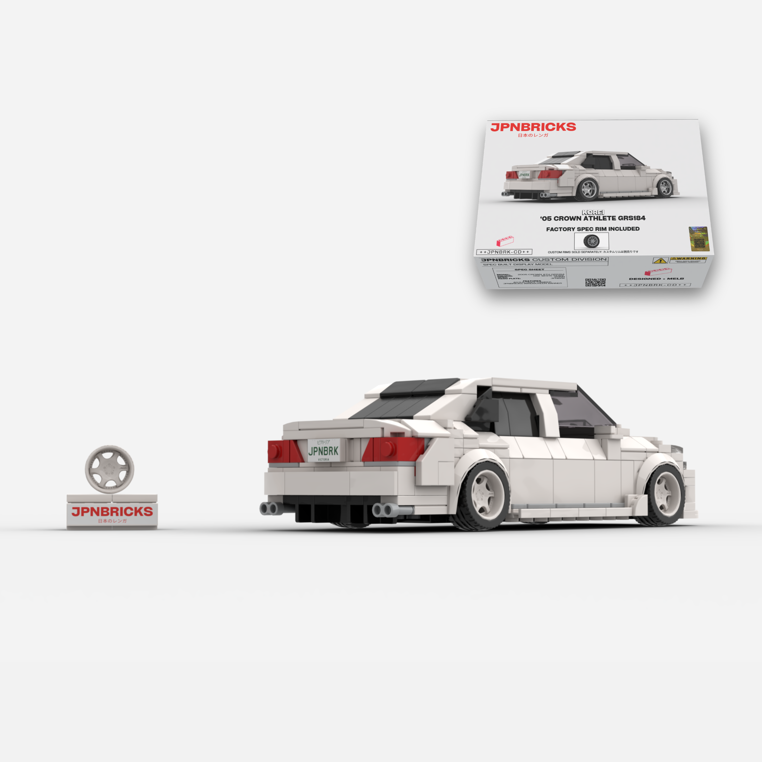 2005 Crown Athlete GRS184 062 White Brick Car Model Kit
