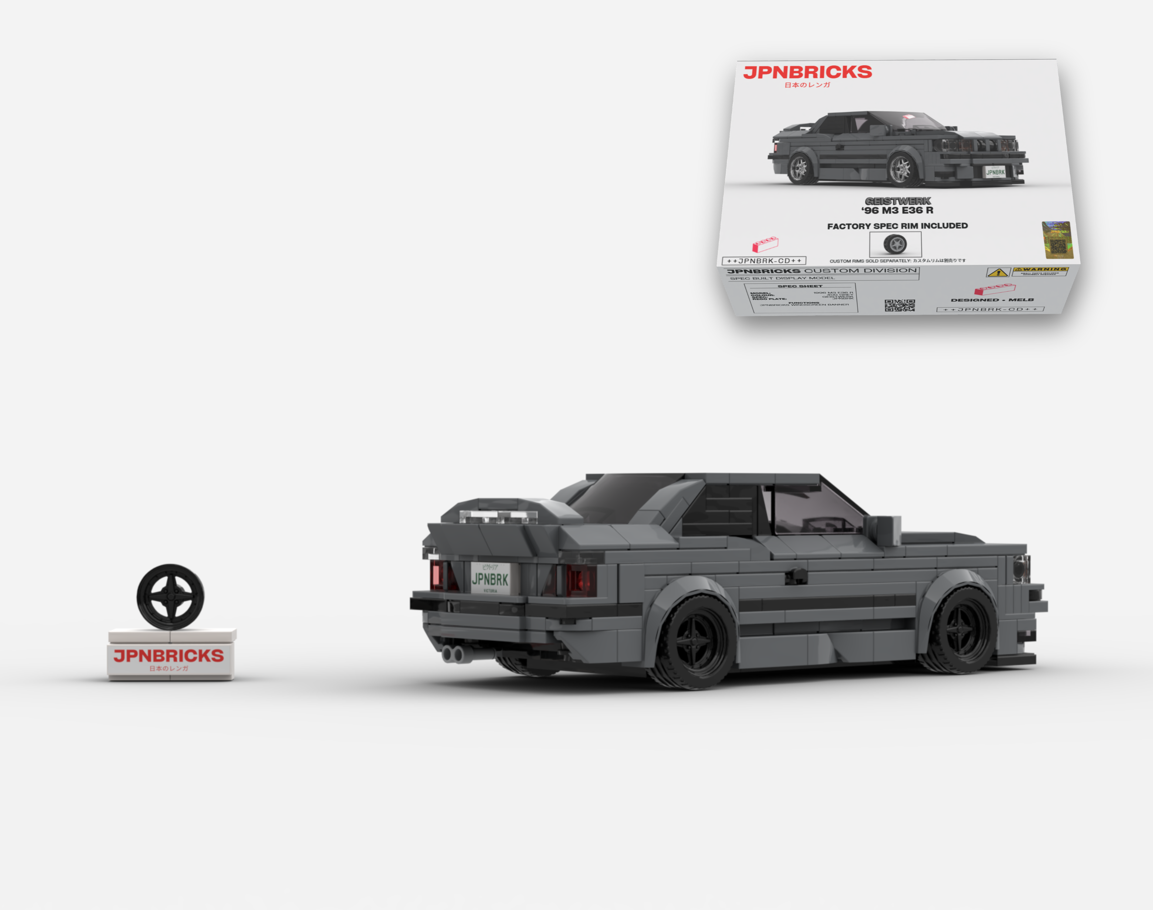 1996 M3 E36 R 400 GREY BRICK CAR MODEL KIT
