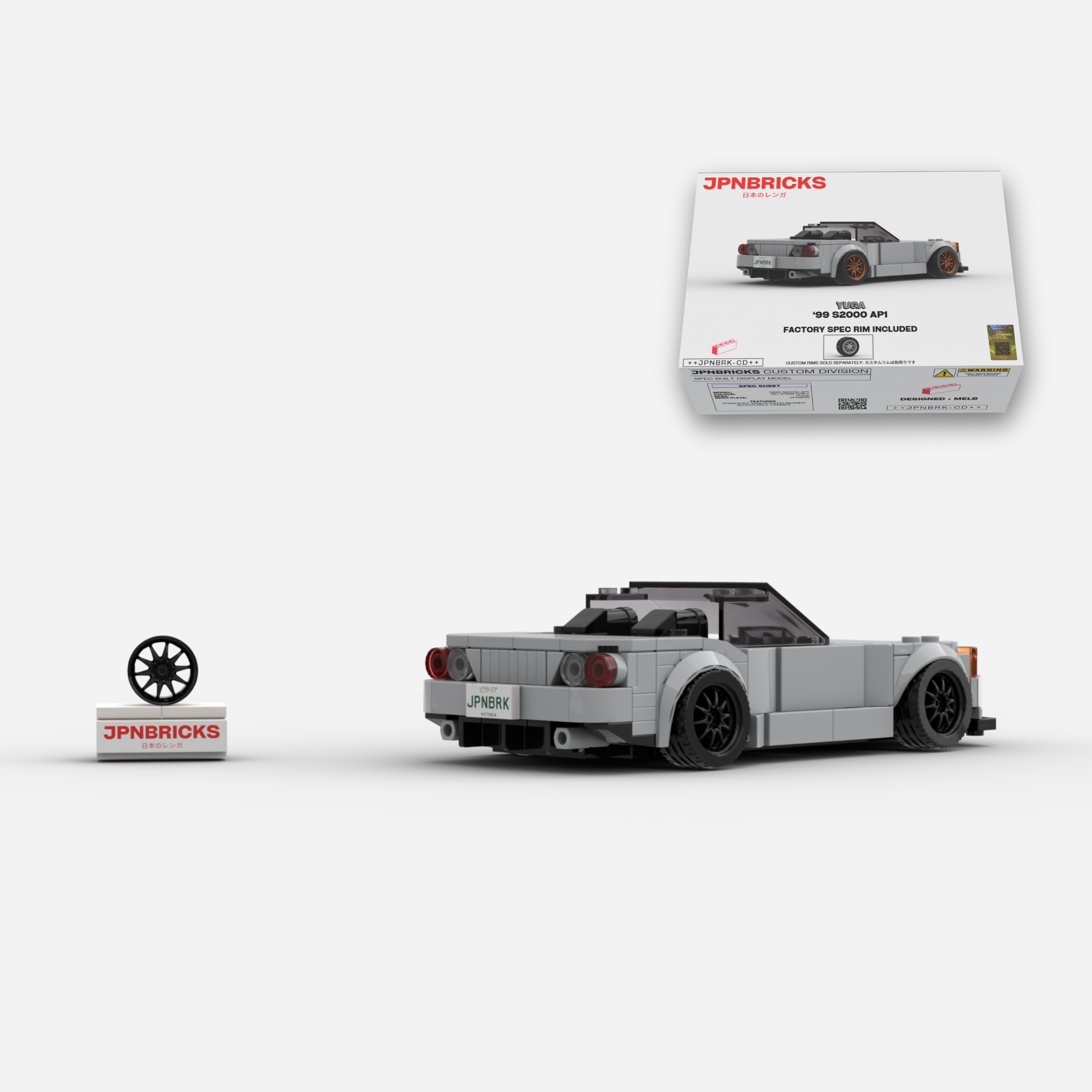 1999 S2000 AP1 NH-676M Grey Brick Car Model Kit