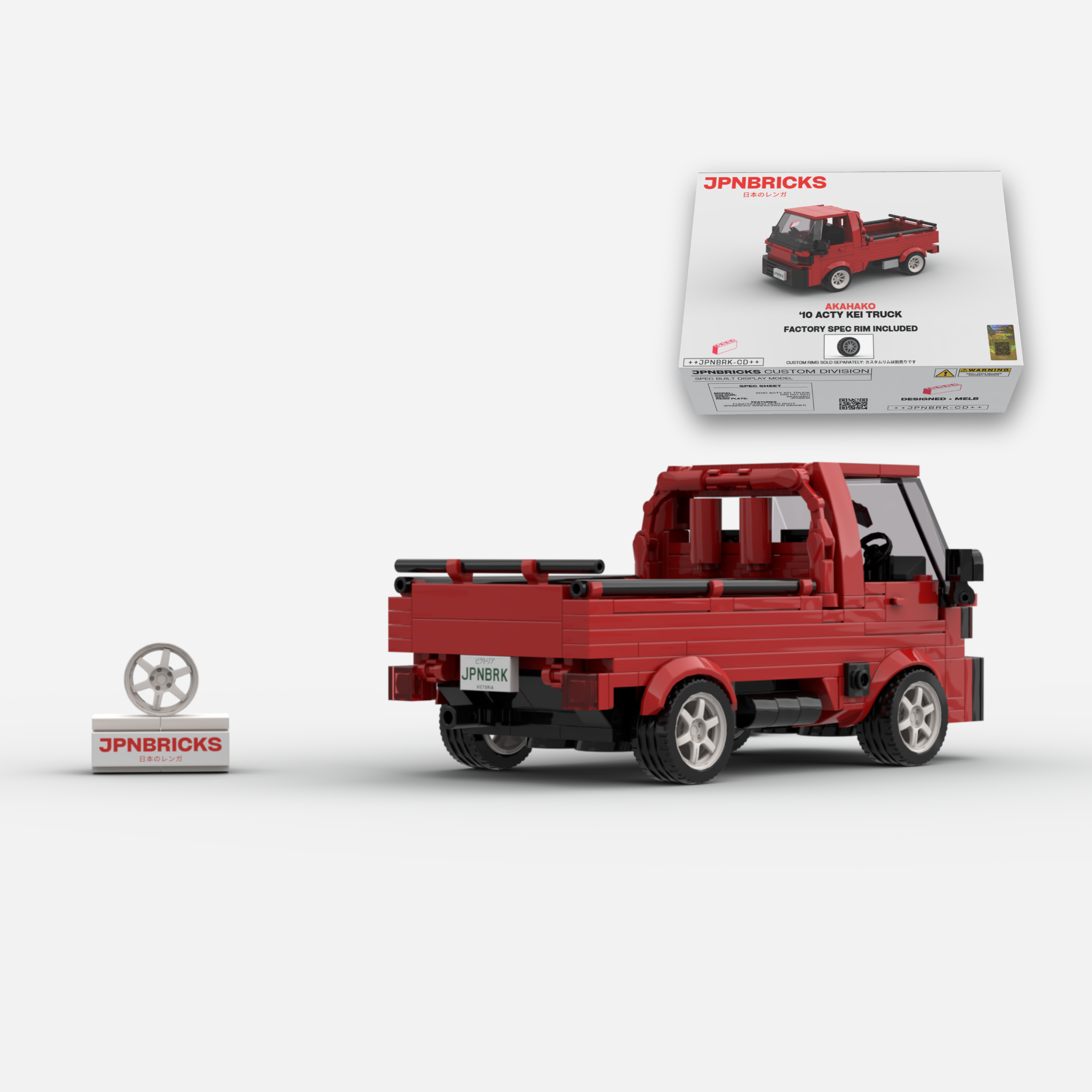 2010 Acty Kei Truck R81 Red Brick Car Model Kit