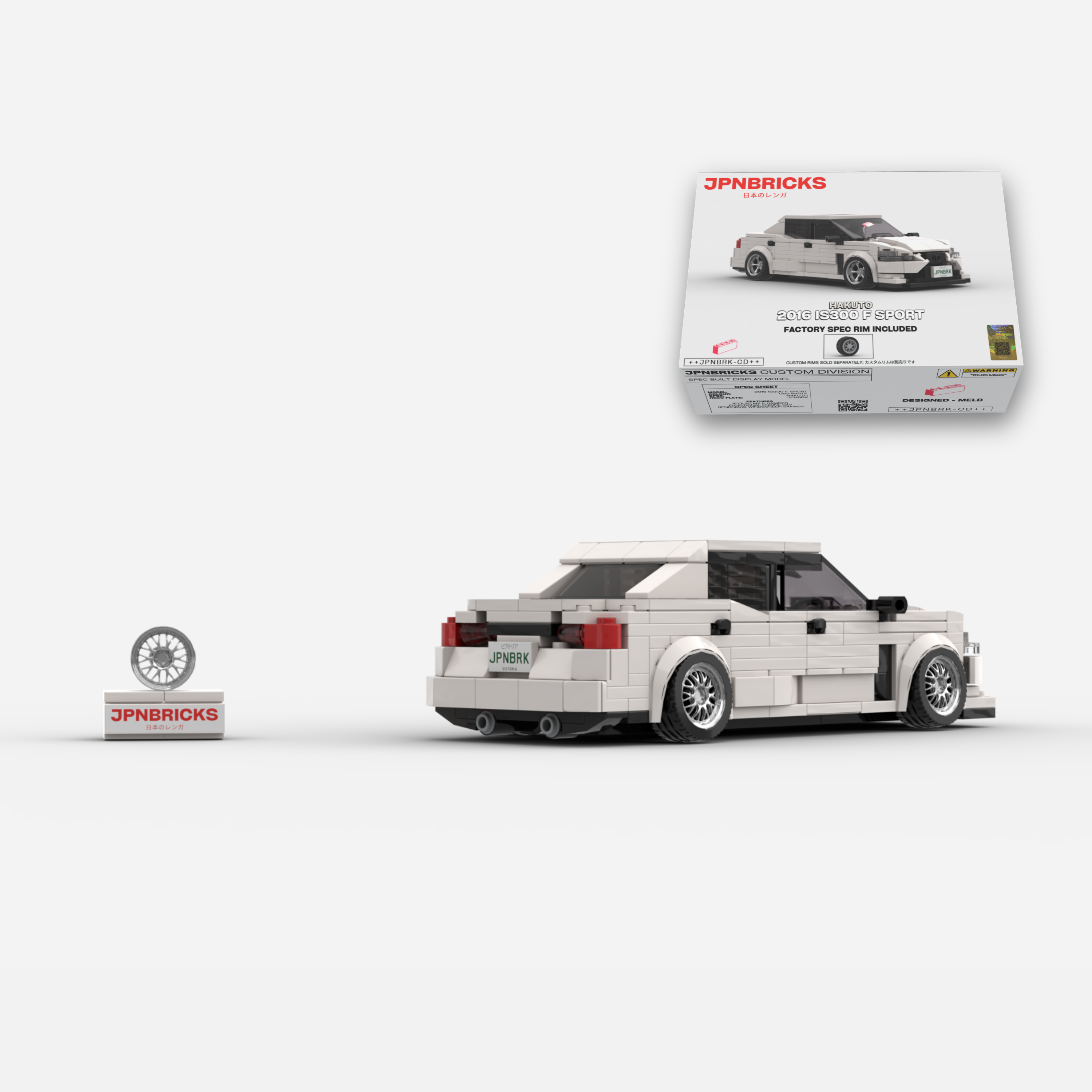 2016 IS300 F Sport 083 White Brick Car Model Kit