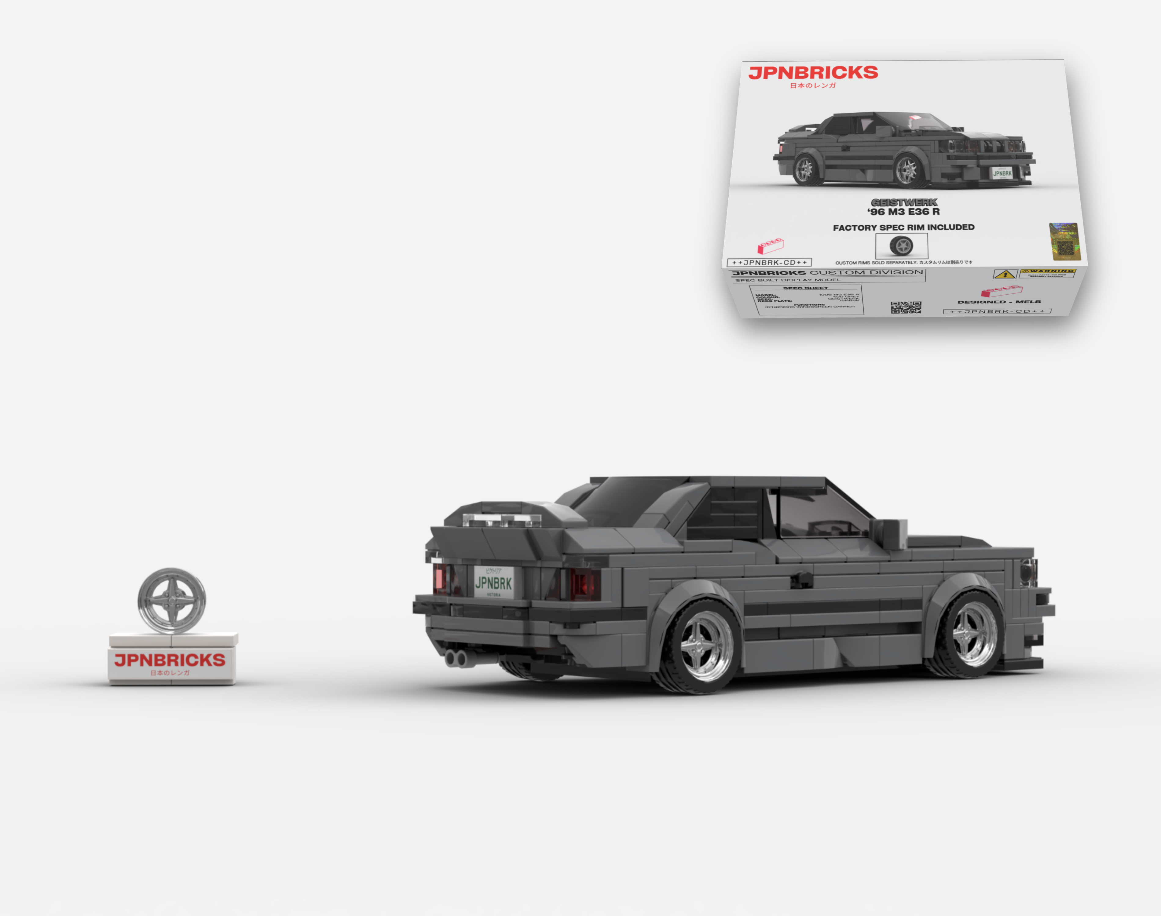 1996 M3 E36 R 400 GREY BRICK CAR MODEL KIT