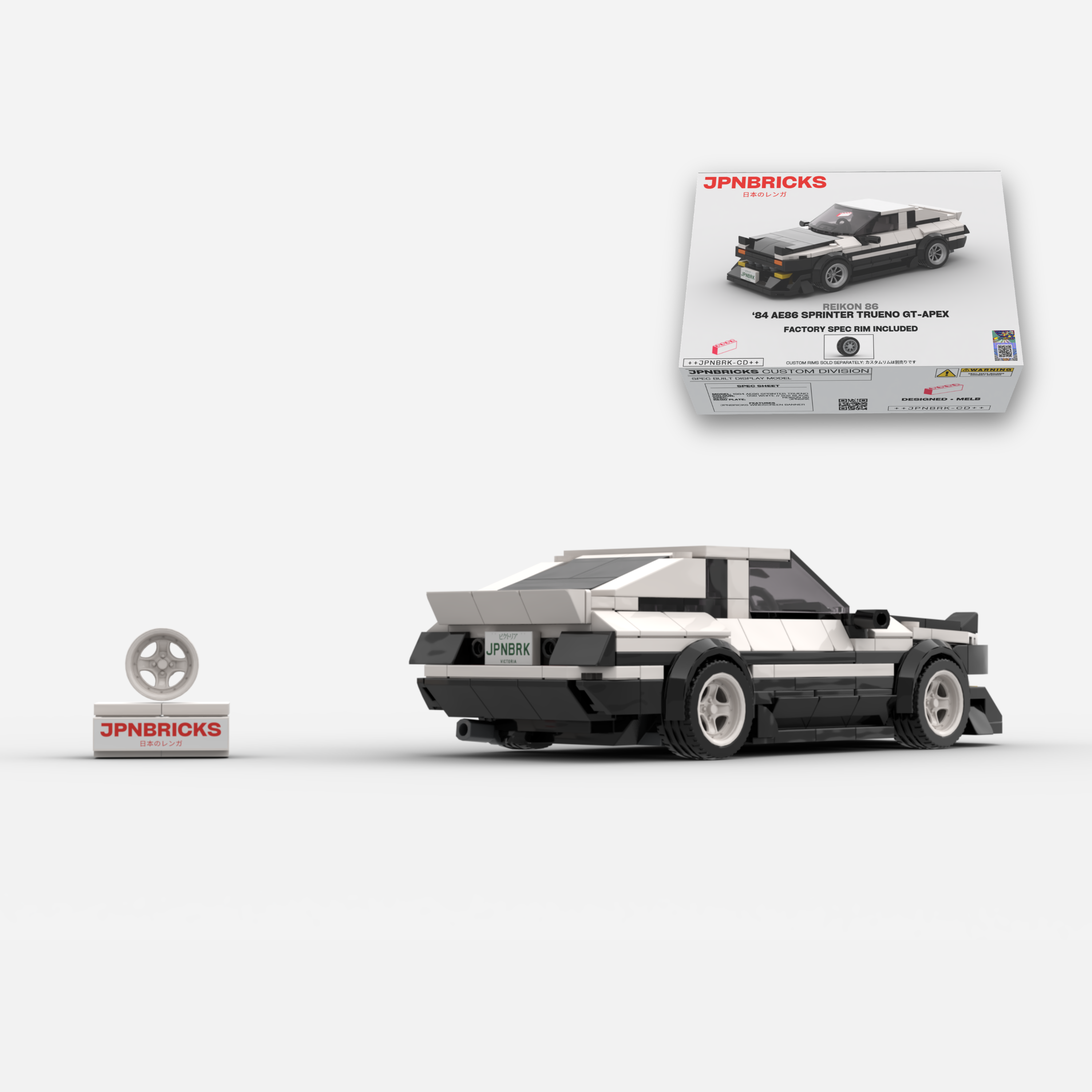 1984 AE86 Sprinter Trueno GT-Apex Brick Car Model Kit