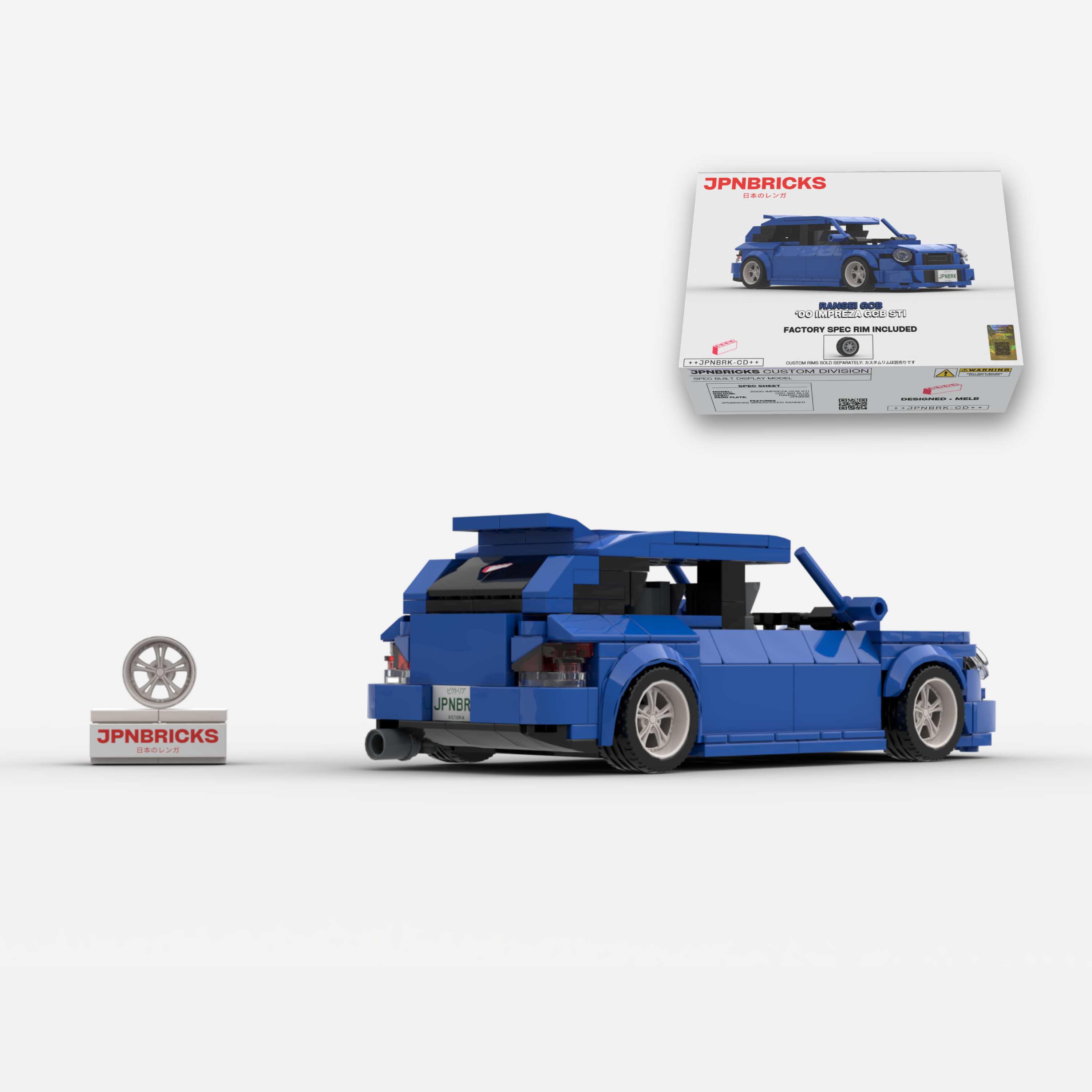 [PRE-ORDER] 2000 Impreza GCB STI 02C WR Blue Brick Car Model Kit