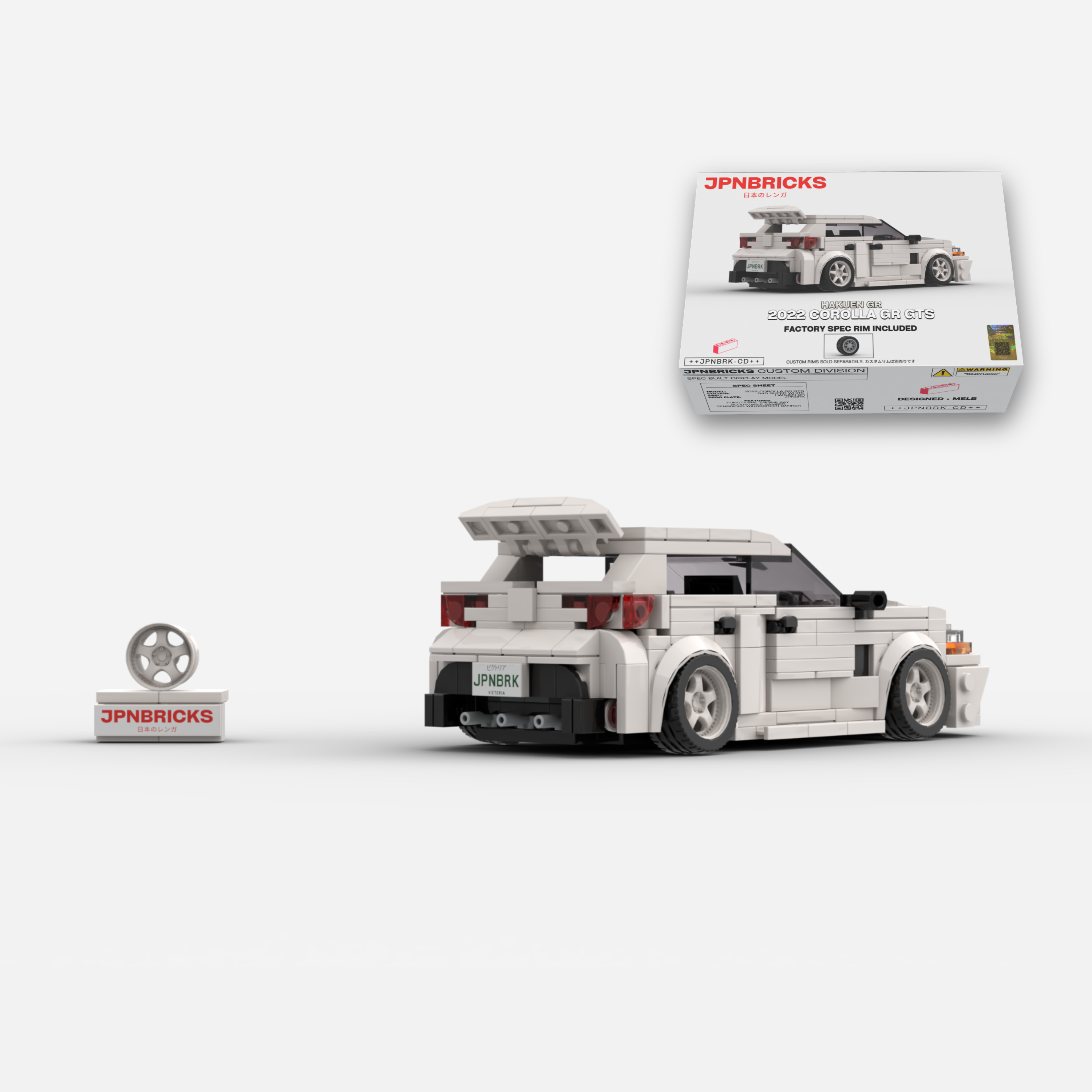 [PRE-ORDER] 2022 Corolla GR GTS 040 Glacier White Brick Car Model Kit