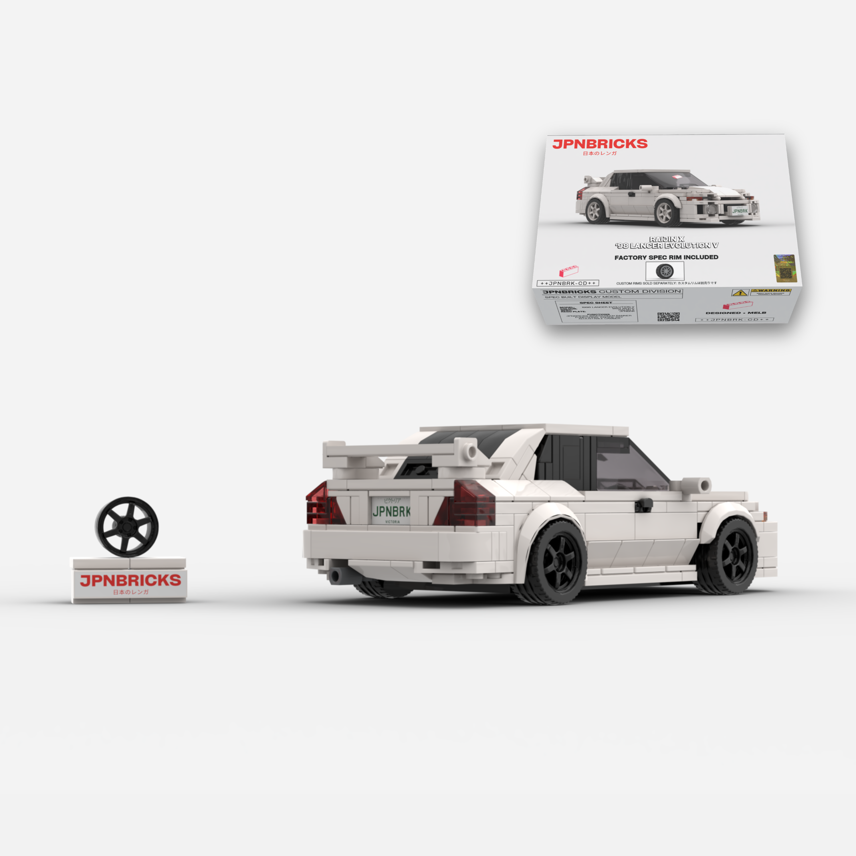 [PRE-ORDER] 1998 Lancer Evolution V W83 White Brick Car Model Kit