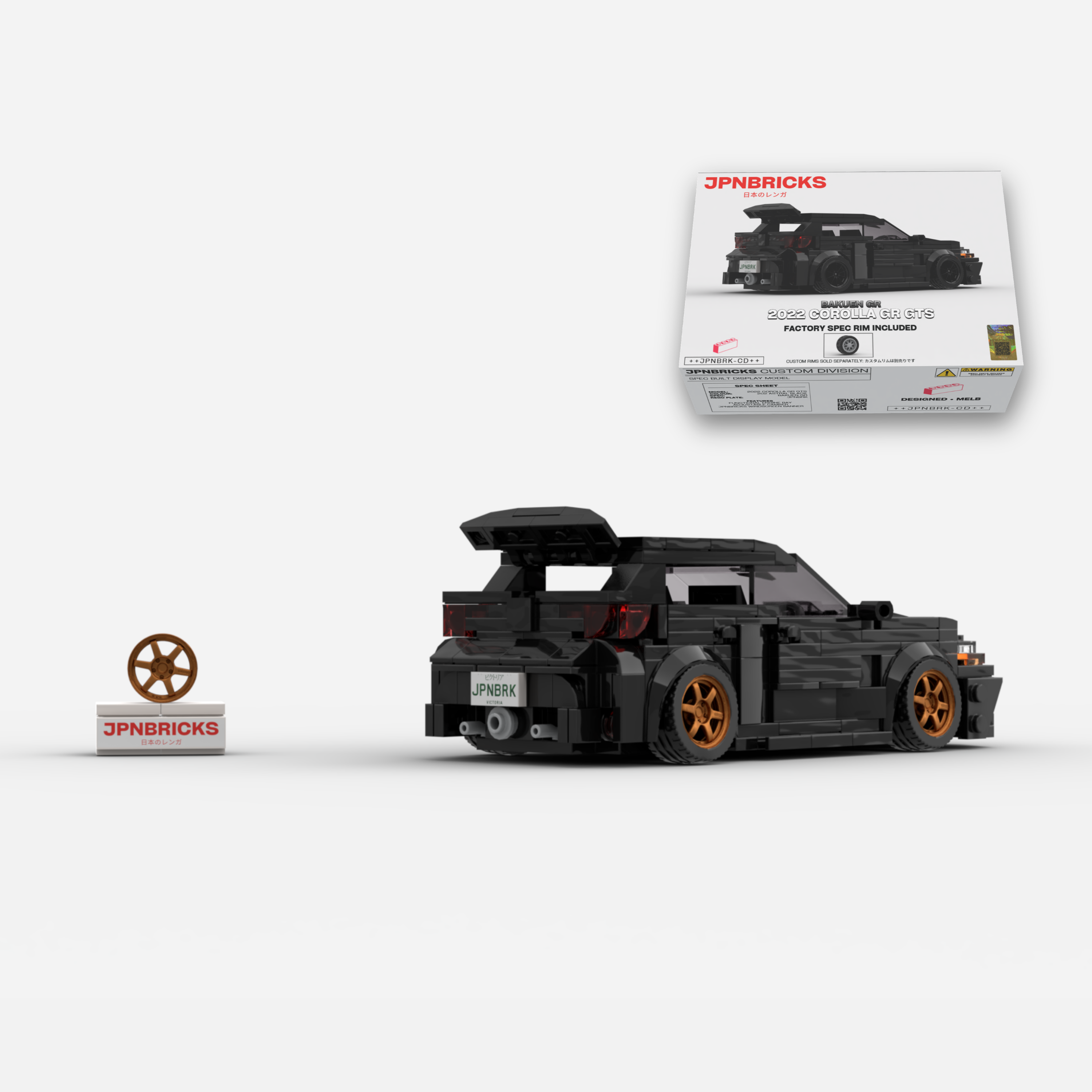 [PRE-ORDER] 2022 Corolla GR GTS 202 Astral Black Brick Car Model Kit