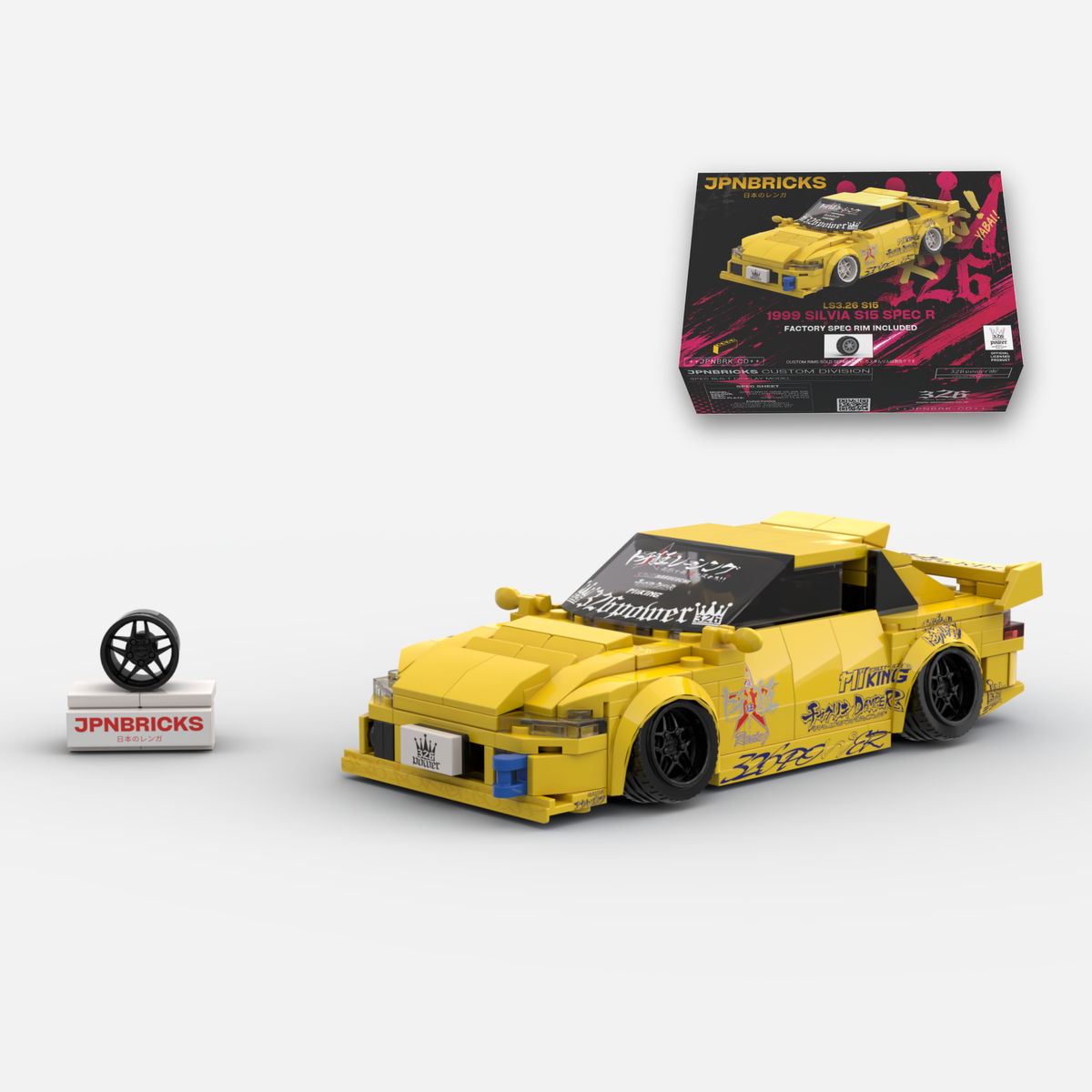 326POWER® LS3.26 S15 1999 Silvia S15 Spec R Brick Car Model Kit