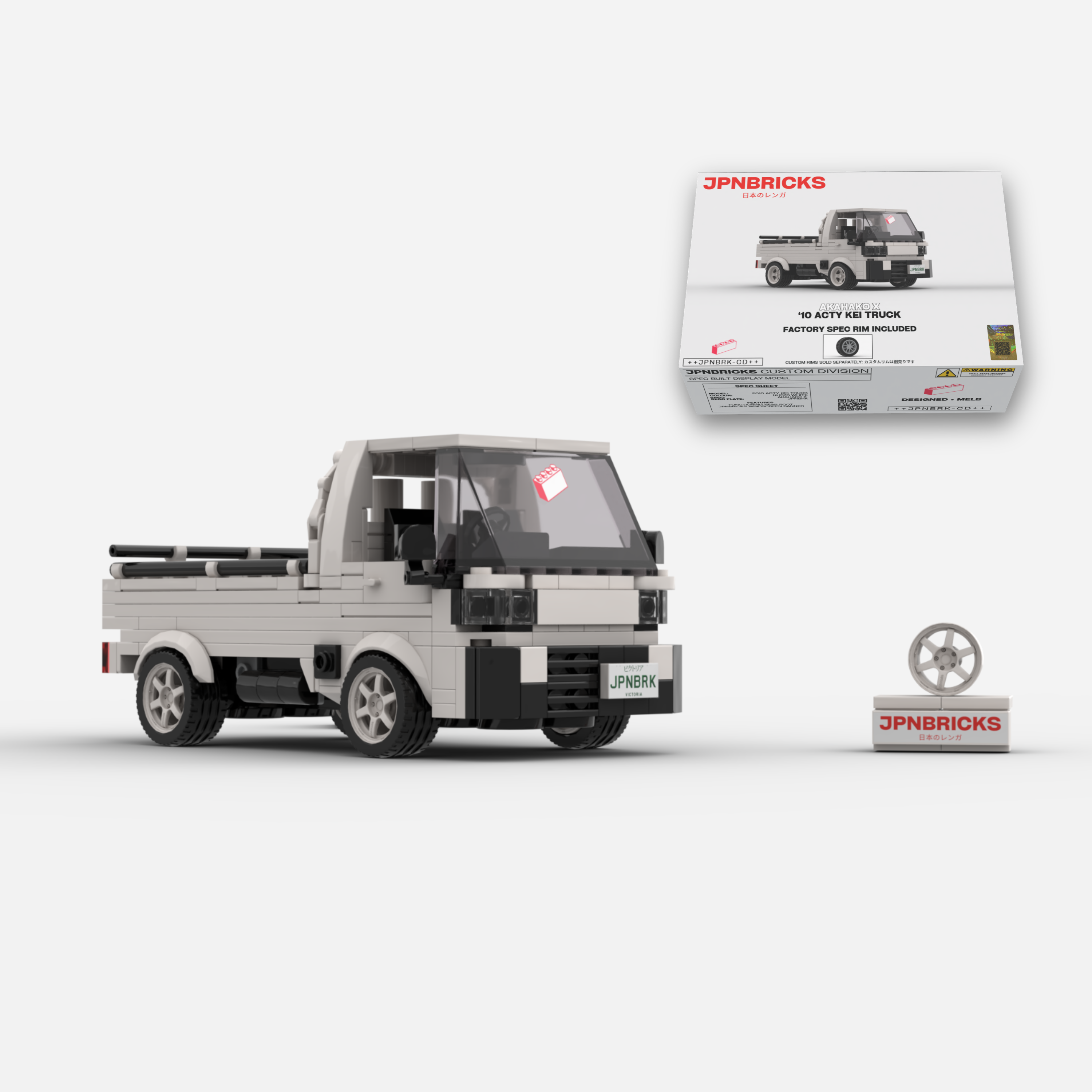 2010 Acty Kei Truck NH578 White Brick Car Model Kit