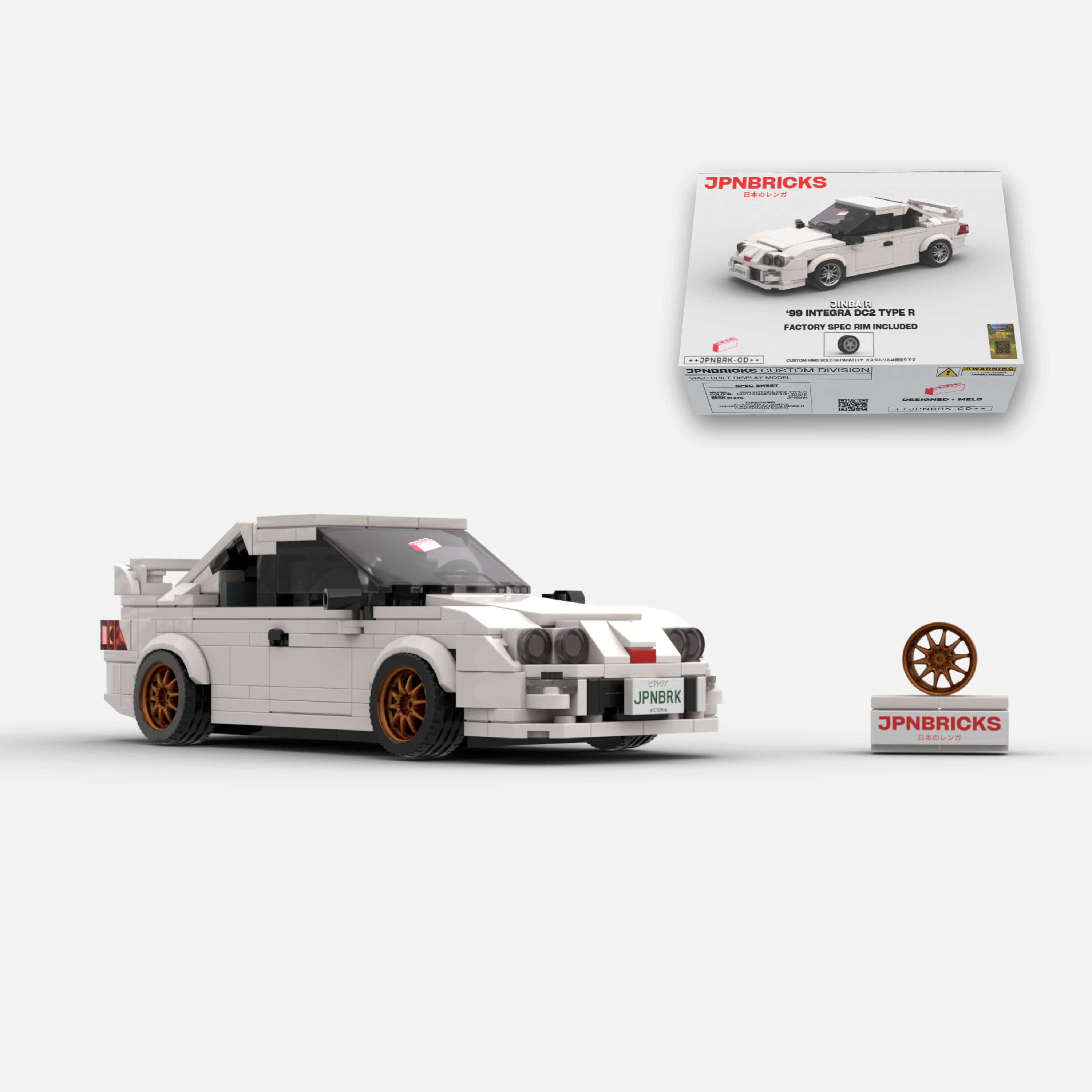 [PRE-ORDER] 1999 Integra DC2 Type R NH0 Championship White Brick Car Model Kit
