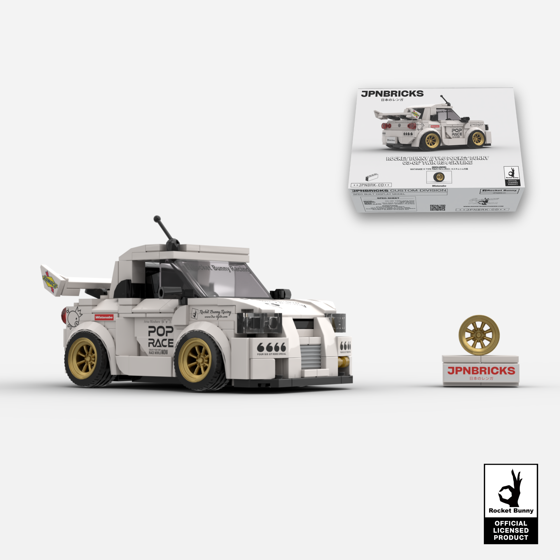 【送料無料！】ミニッツ ボディセット AE86 FC3S ザナヴィR34 R34 V1.0 POCKET BUNNY 03-05' Twin R34 Skyline | Licensed Collaboration
