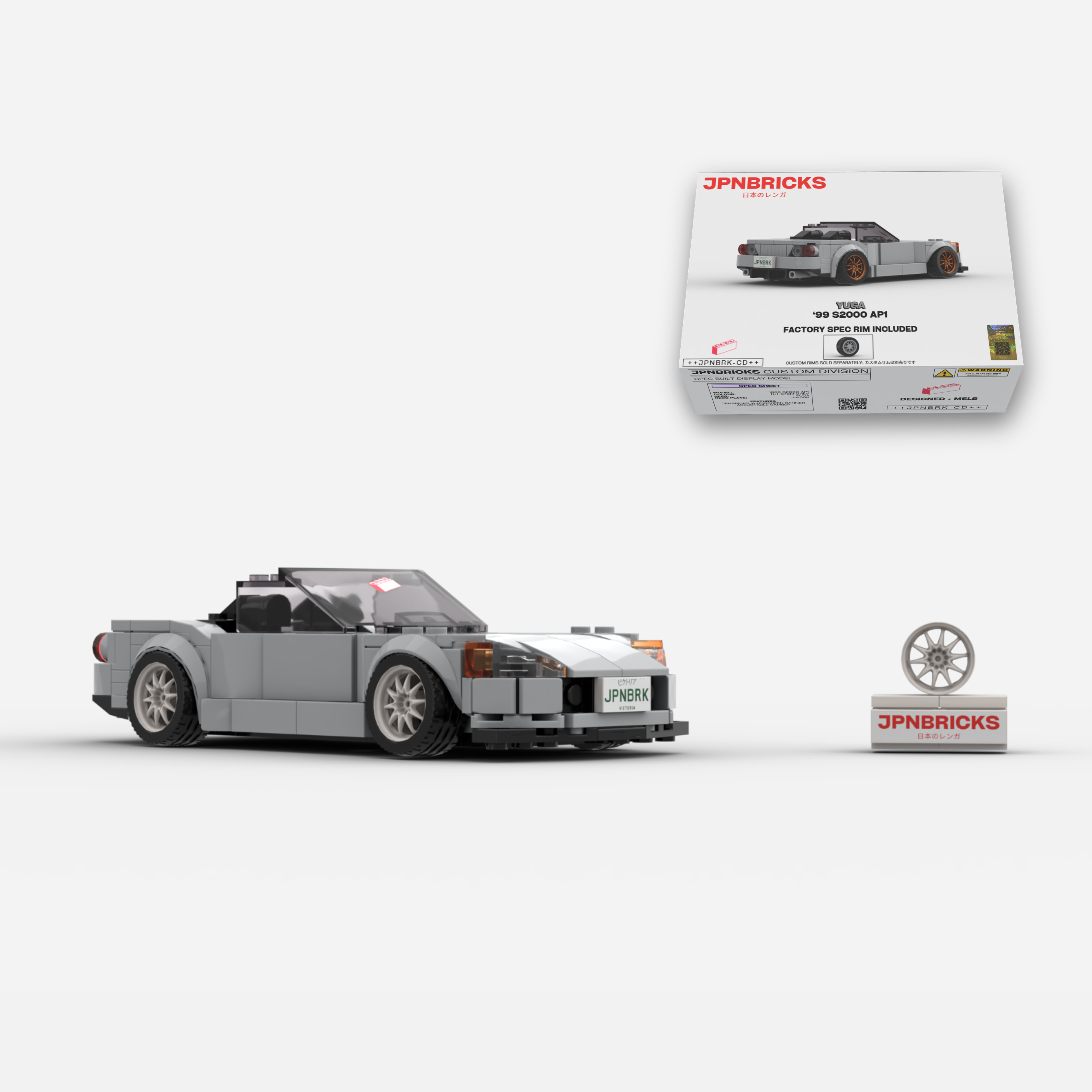 [PRE-ORDER] 1999 S2000 AP1 NH-676M GREY BRICK CAR MODEL KIT