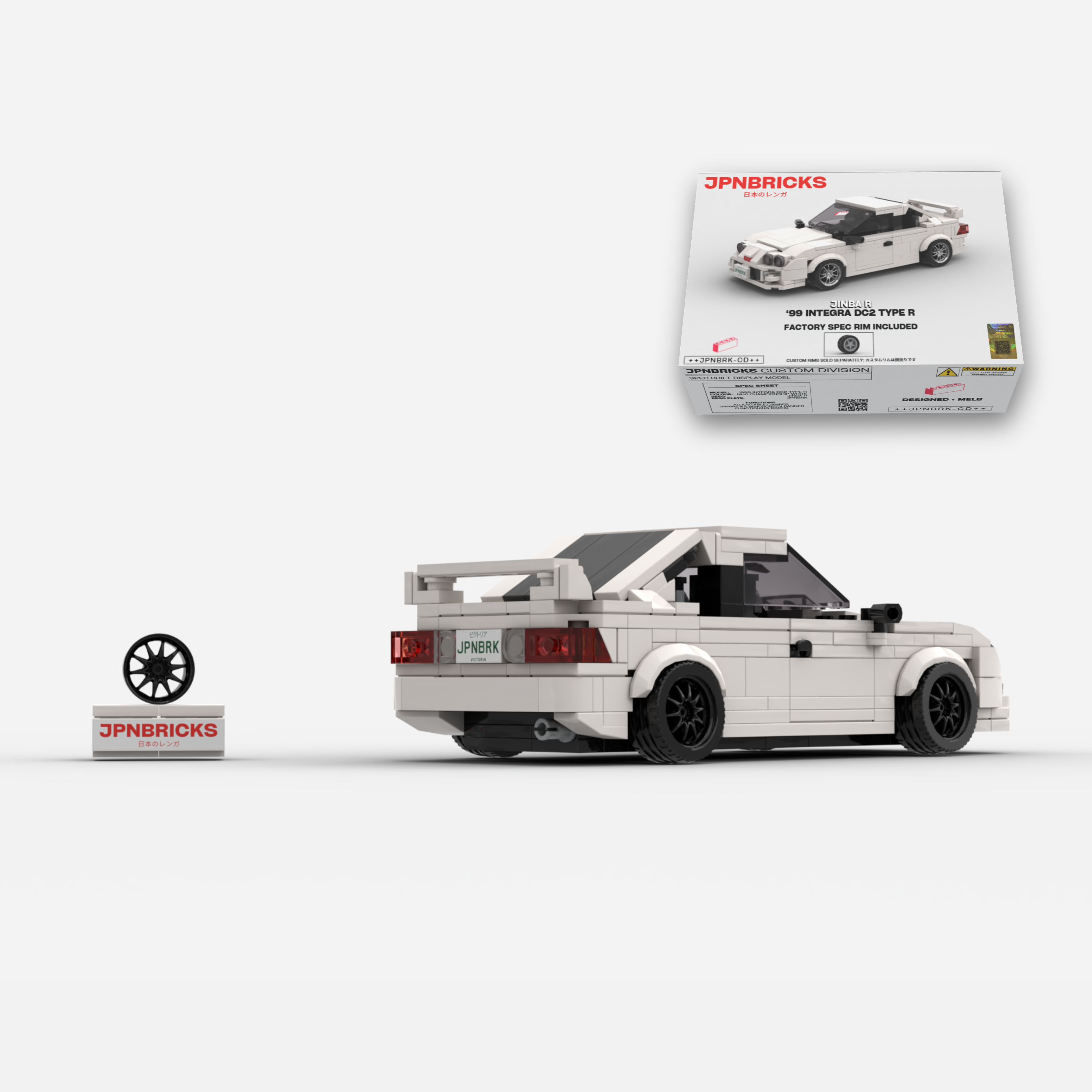 [PRE-ORDER] 1999 Integra DC2 Type R NH0 Championship White Brick Car Model Kit