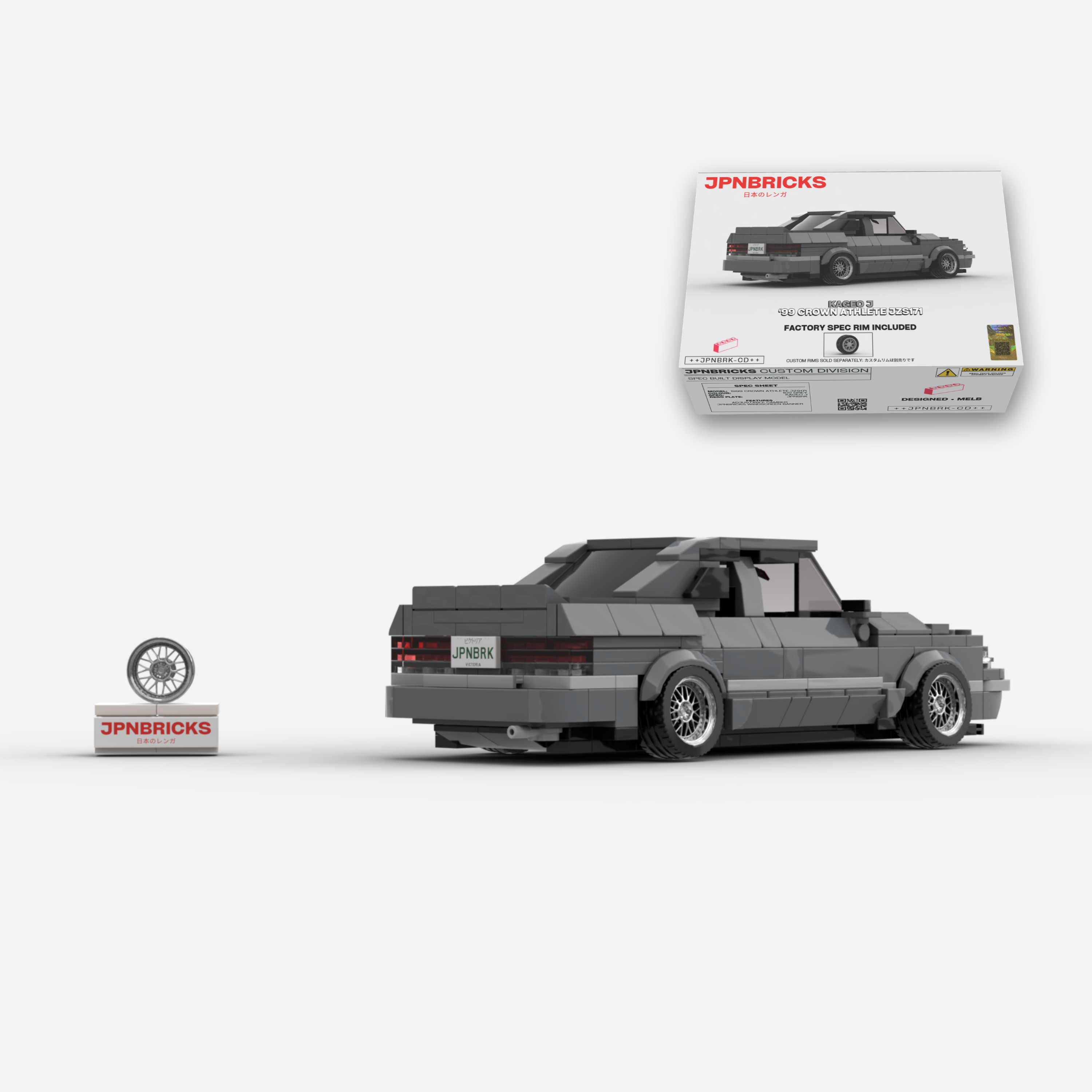 1999 CROWN ATHLETE V JZS171 1C0 GREY BRICK CAR MODEL KIT