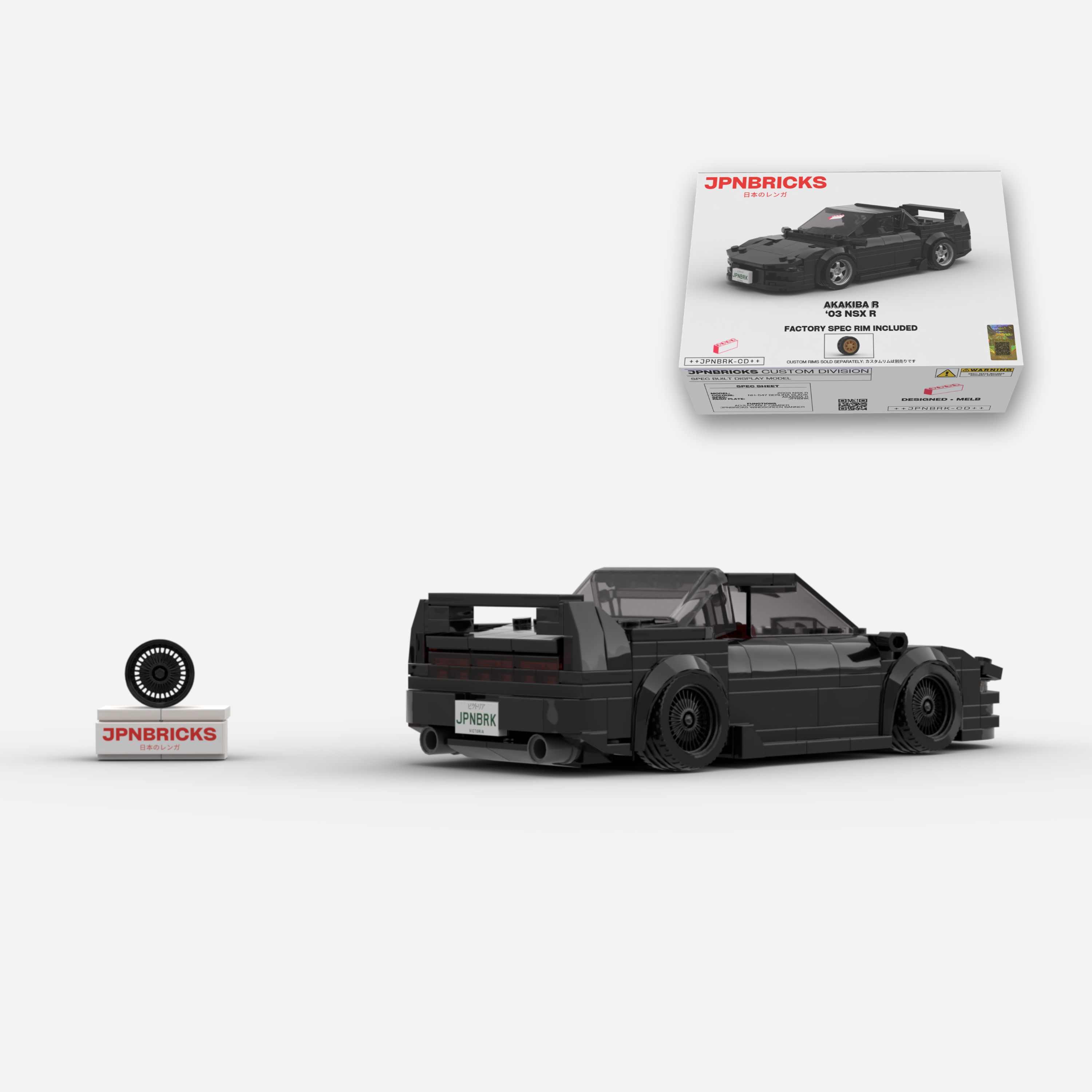 2003 NSX R NH-547 Black Brick Car Model Kit