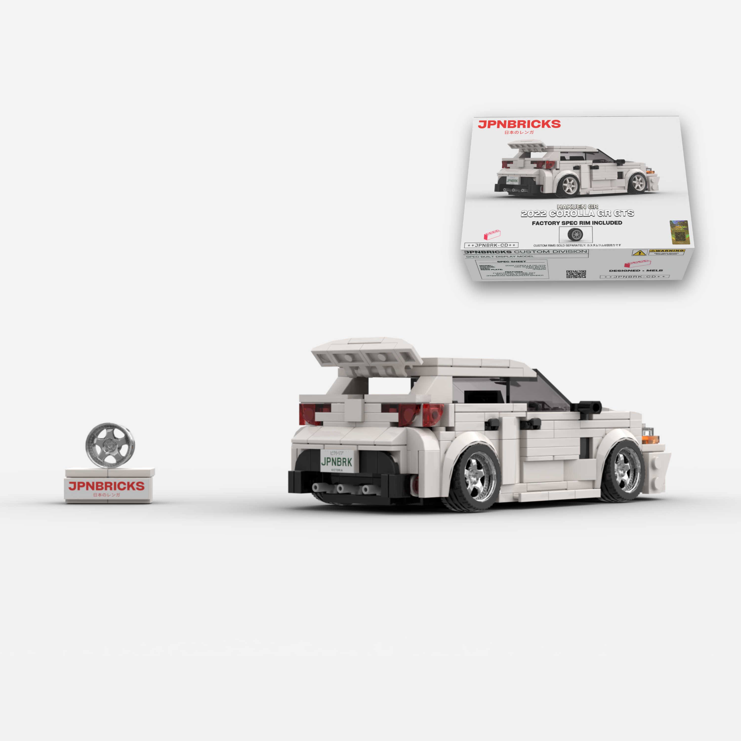 [PRE-ORDER] 2022 Corolla GR GTS 040 Glacier White Brick Car Model Kit