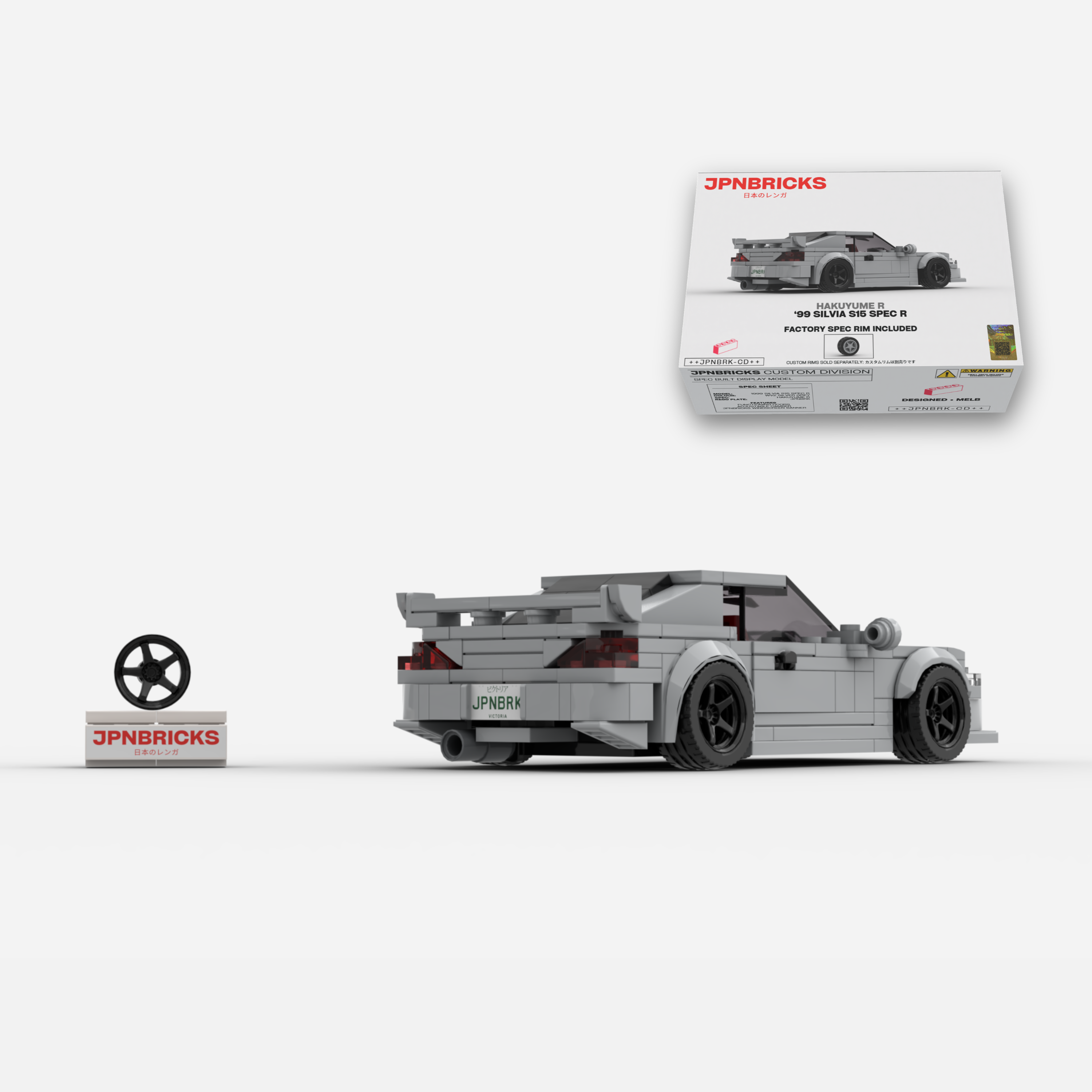 1999 Silvia S15 Spec R WV2 Nardo Brick Car Model Kit