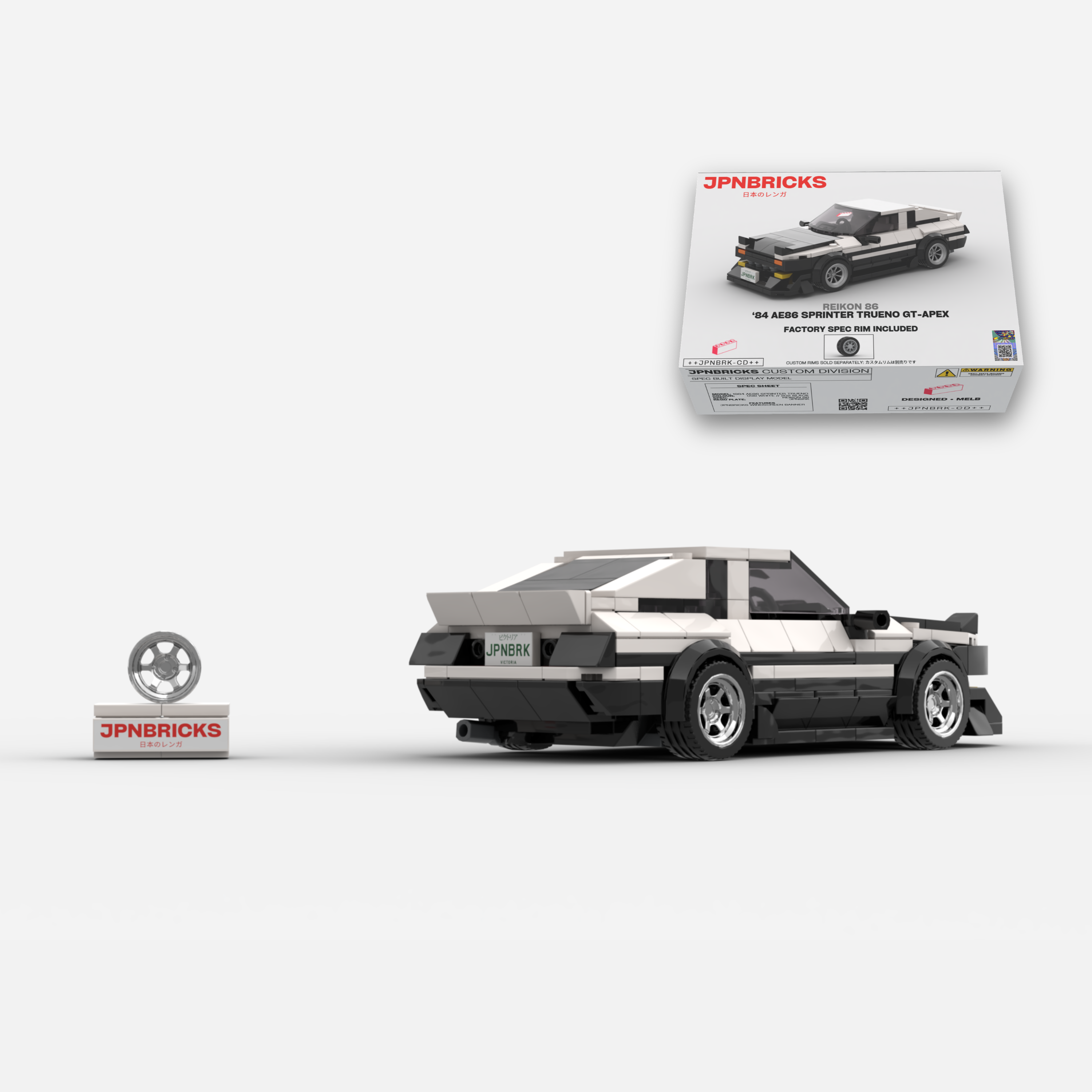 1984 AE86 Sprinter Trueno GT-Apex Brick Car Model Kit