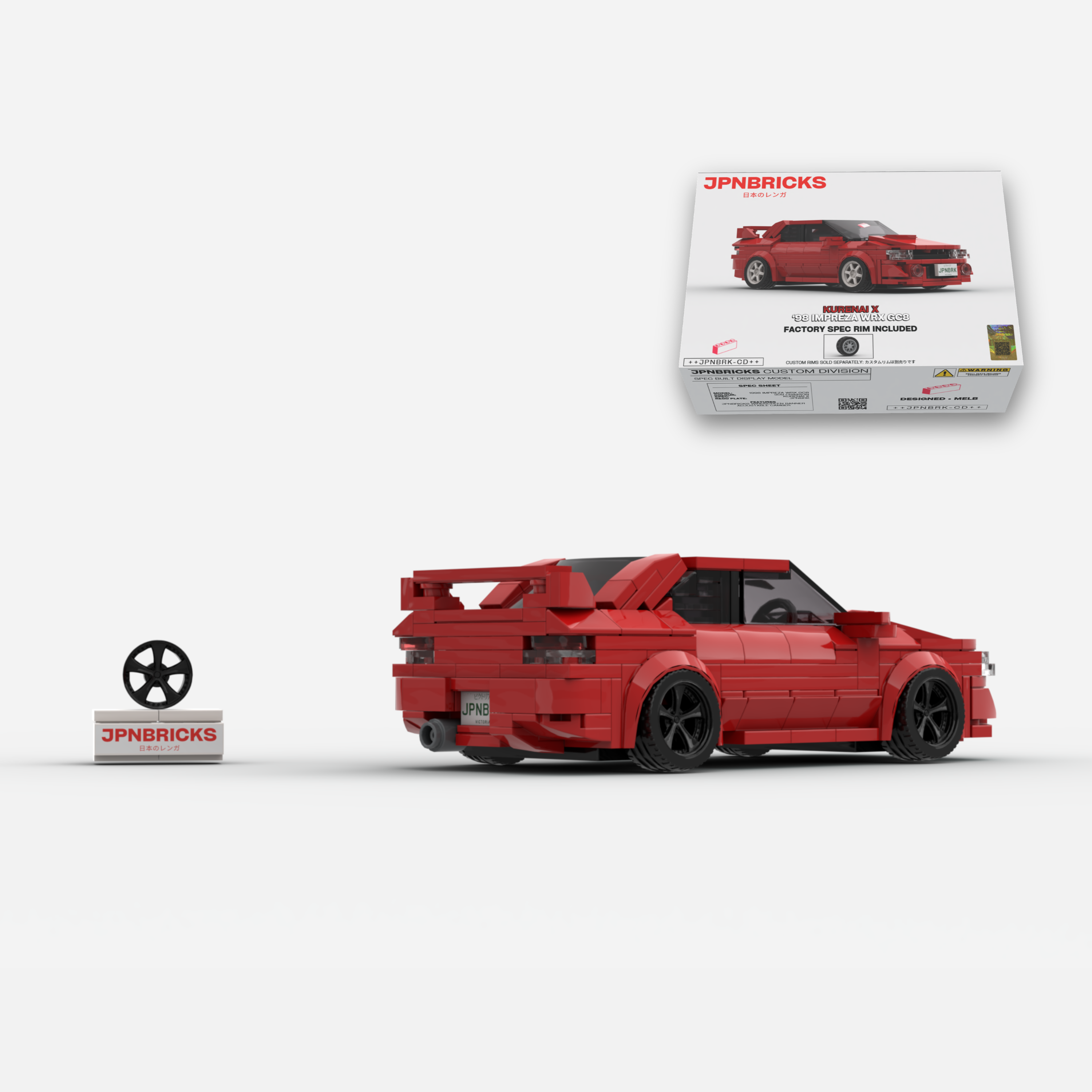 1998 Impreza WRX GC8 309 Crimson Brick Car Model Kit