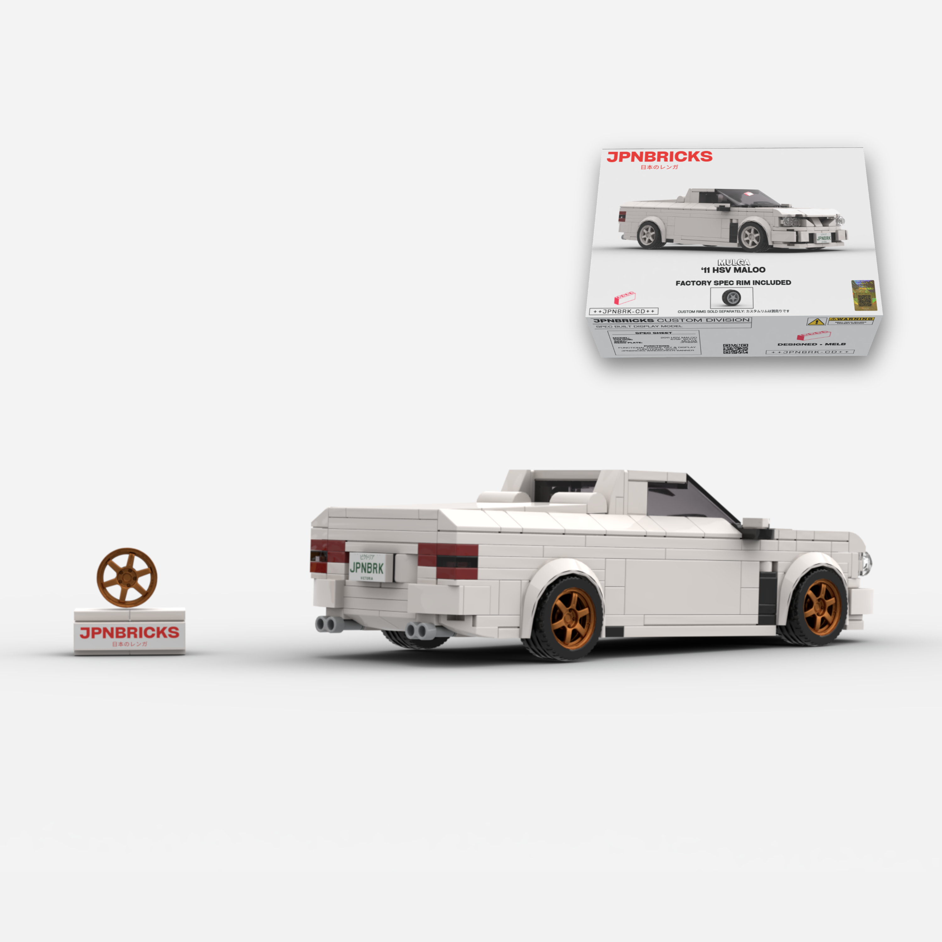 2011 HSV Maloo 679F White Brick Car Model Kit