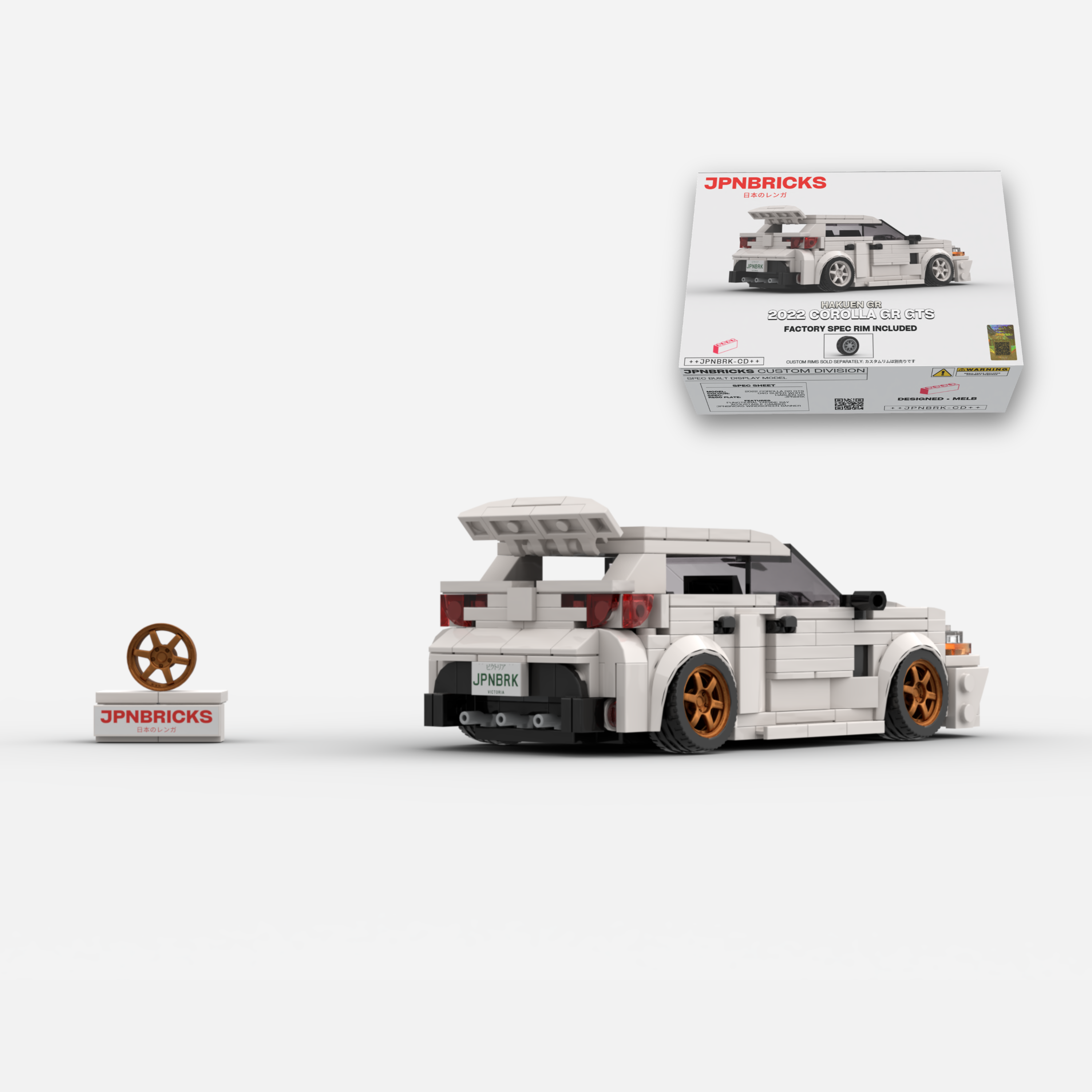 [PRE-ORDER] 2022 Corolla GR GTS 040 Glacier White Brick Car Model Kit
