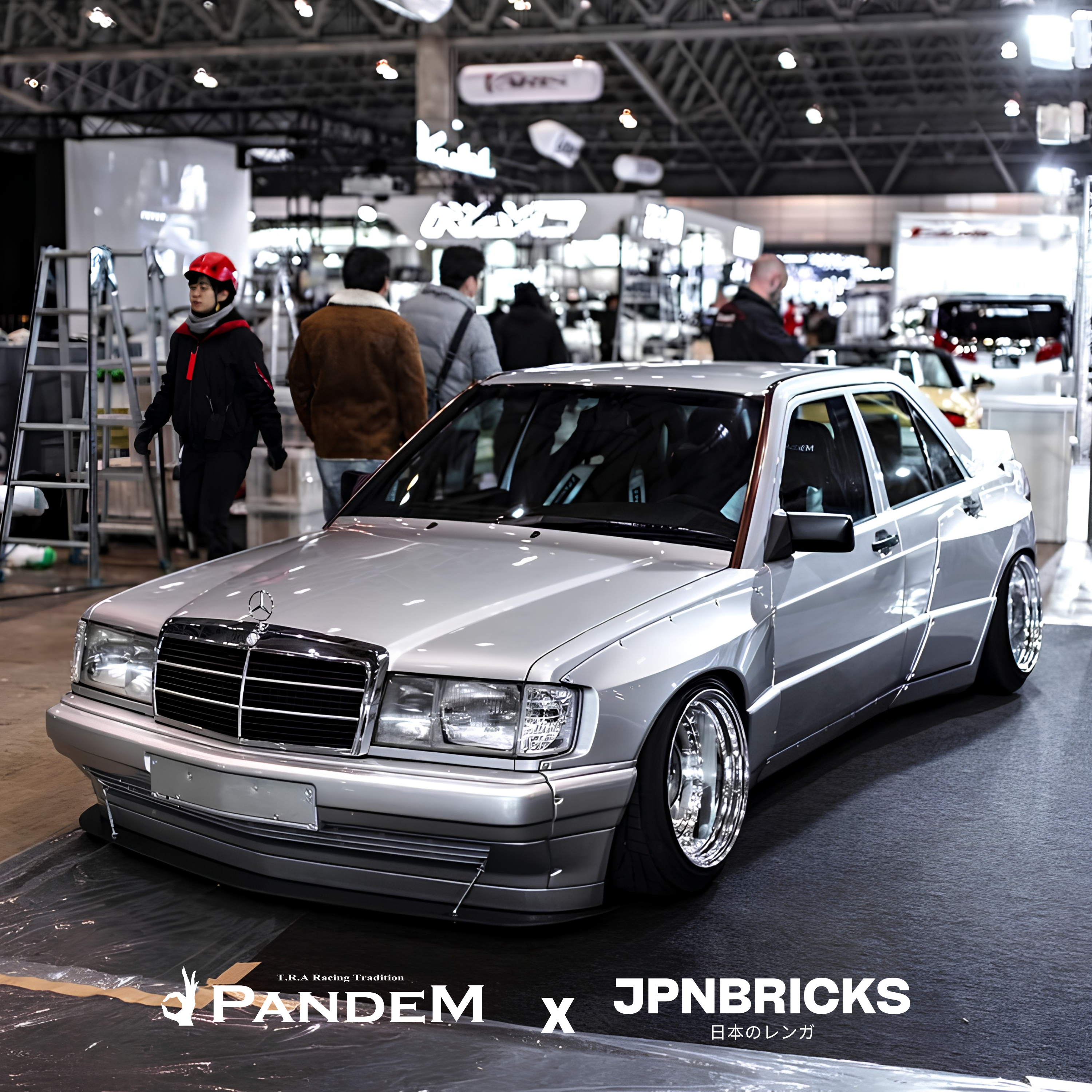 PANDEM™ x JPNBRICKS™ 190E PANDEM EDITION V1.0 (1982-1993) // 1 of 500 BRICK CAR MODEL KIT