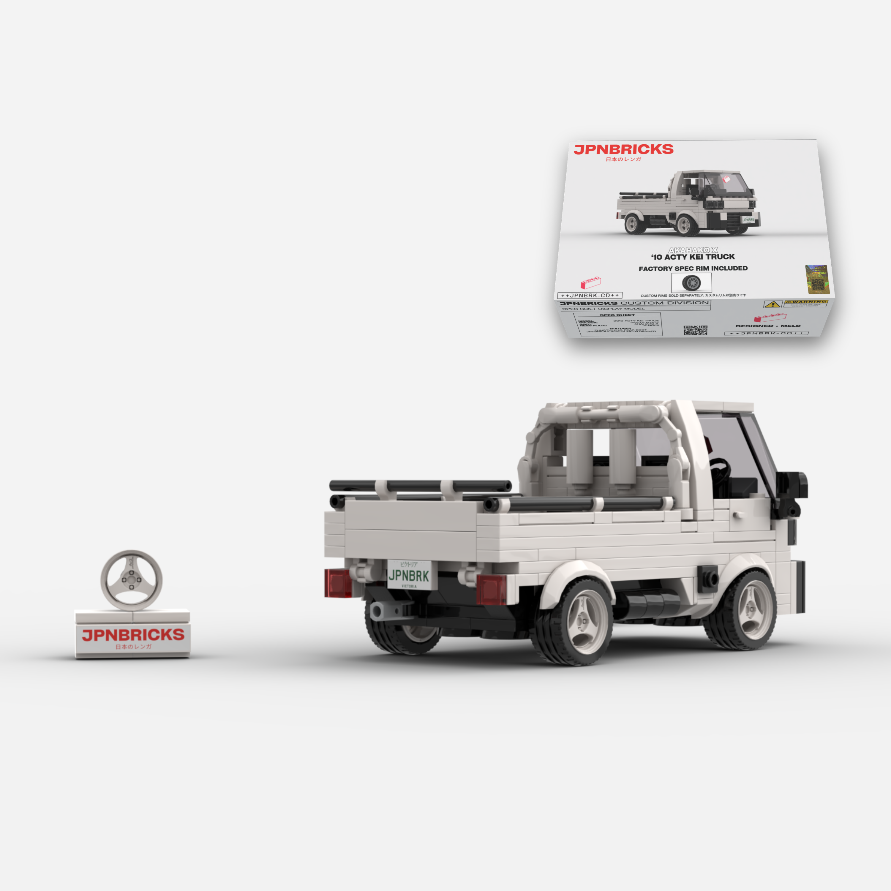 2010 Acty Kei Truck NH578 White Brick Car Model Kit