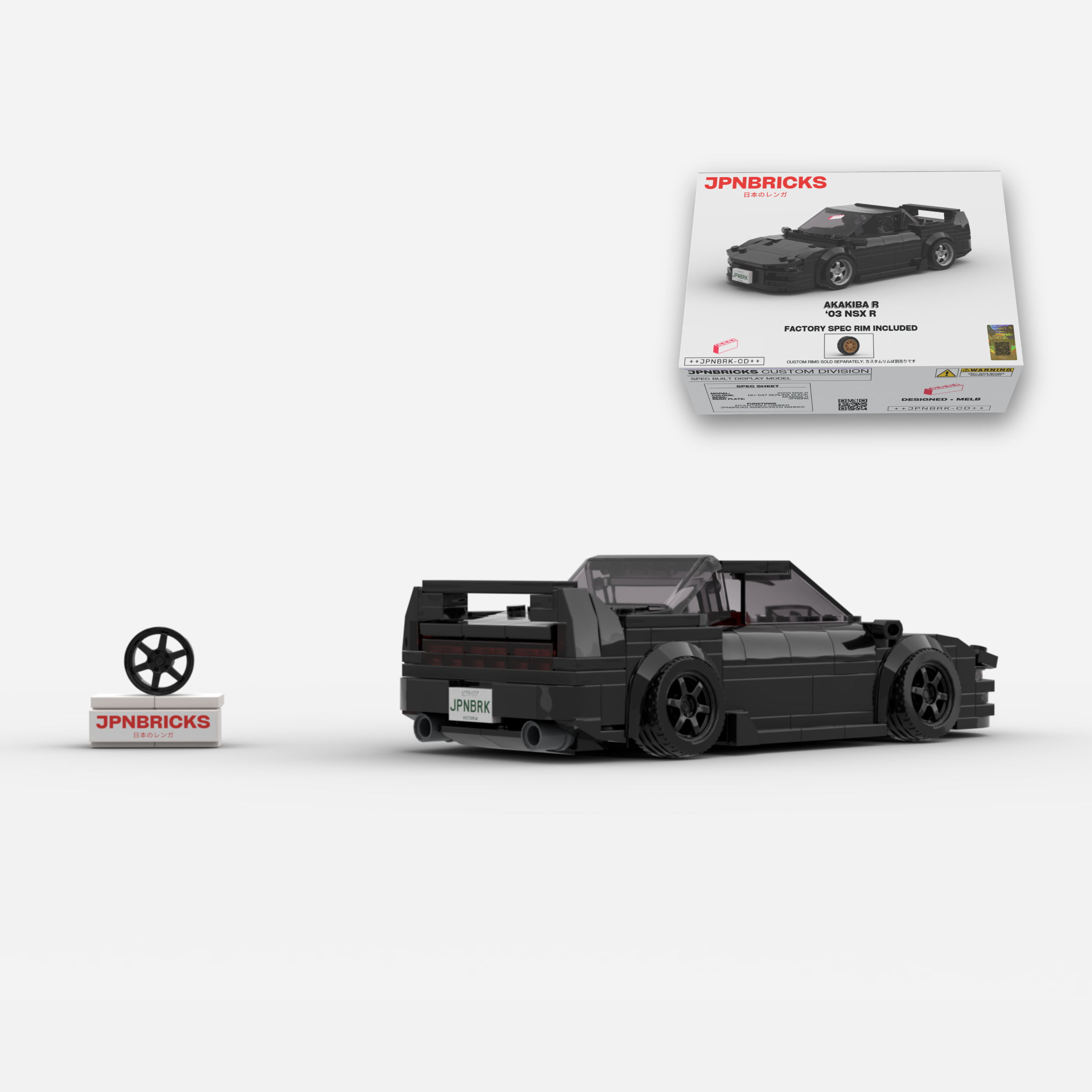2003 NSX R NH-547 Black Brick Car Model Kit
