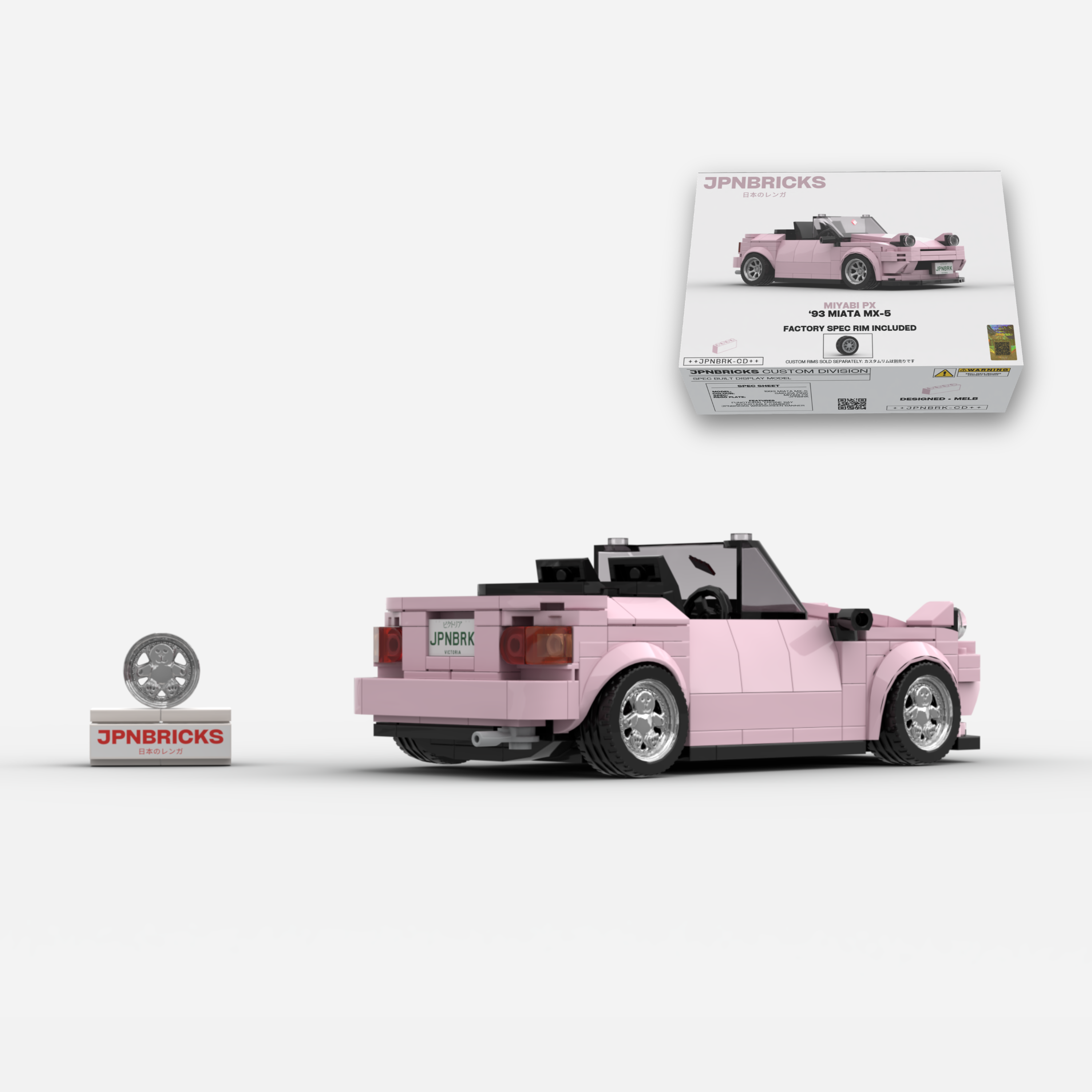 1993 Miata MX-5 Sakura Pink Brick Car Model Kit