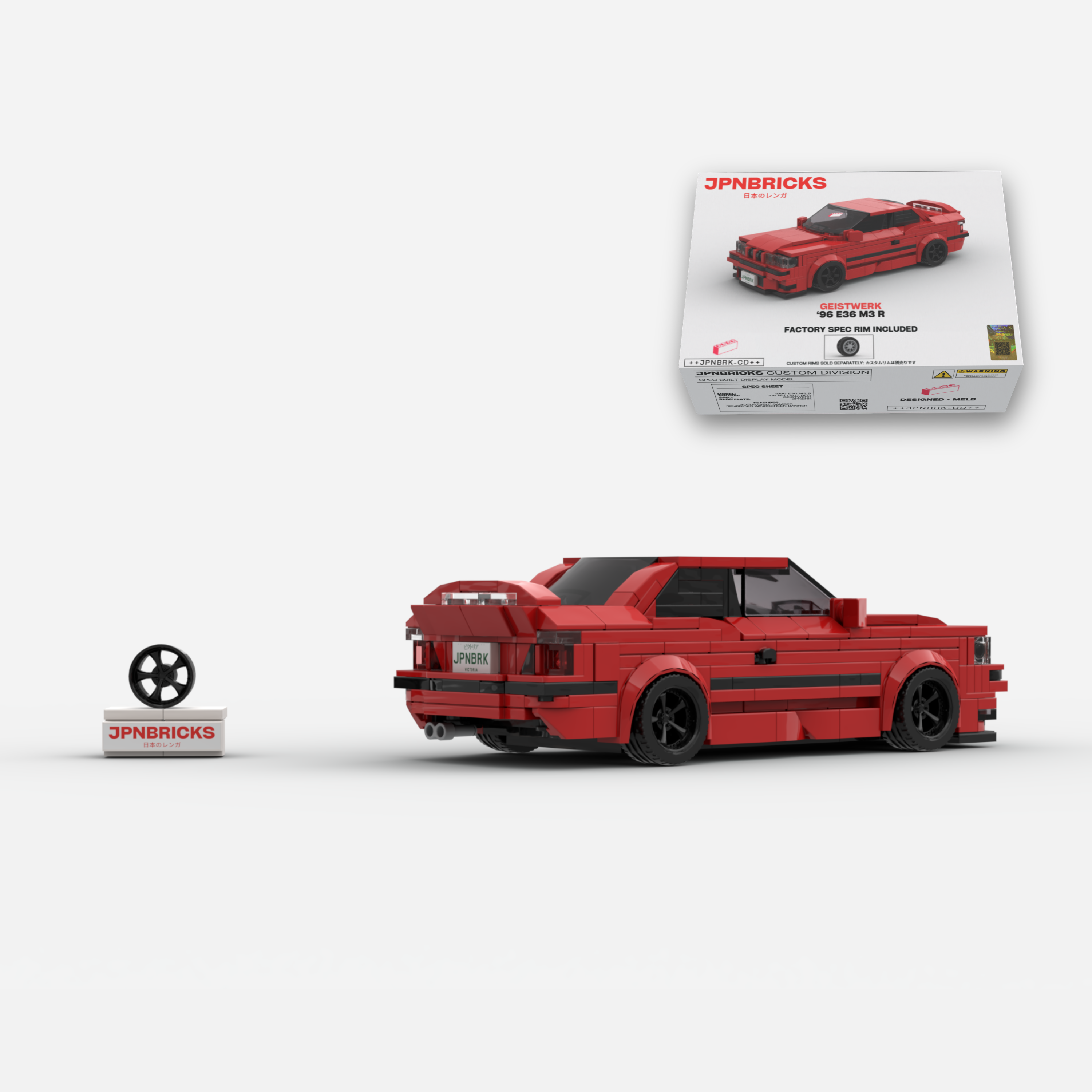 1996 E36 M3 R 314 Red Brick Car Model Kit