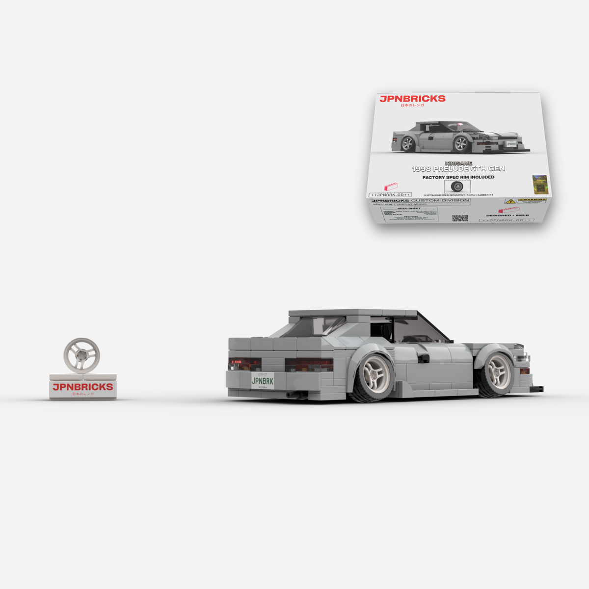 1998 Prelude 5th Gen VTi-R NH623M Grey Brick Car Model Kit