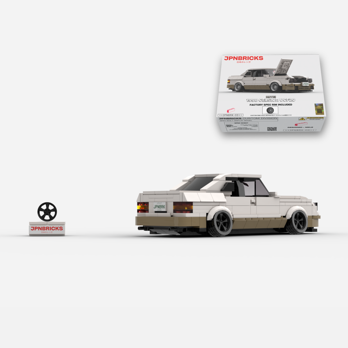 1998 Celsior UCF20 Beige Two Tone Brick Car Model Kit