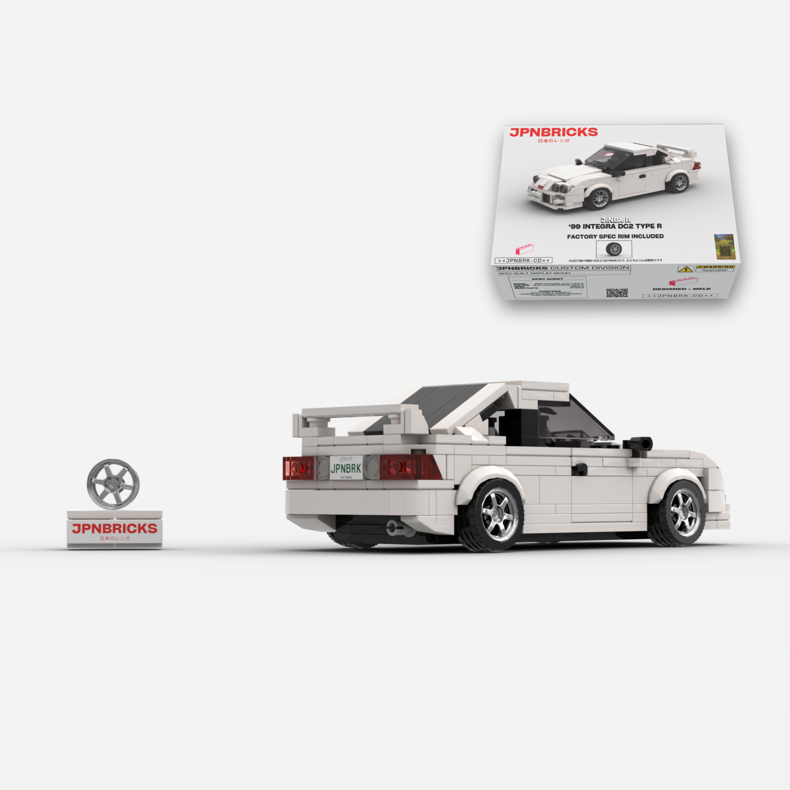 [PRE-ORDER] 1999 Integra DC2 Type R NH0 Championship White Brick Car Model Kit