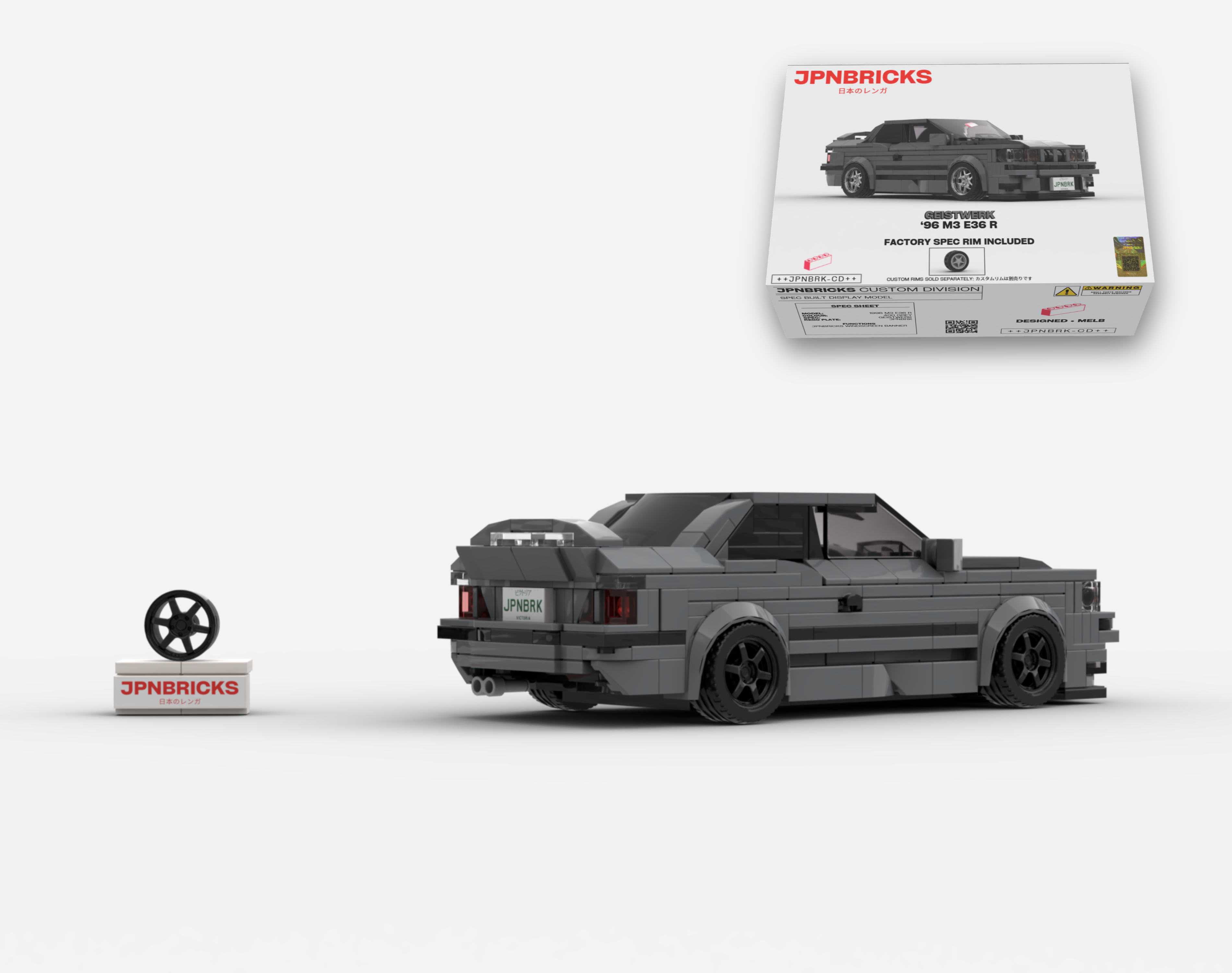 1996 M3 E36 R 400 GREY BRICK CAR MODEL KIT