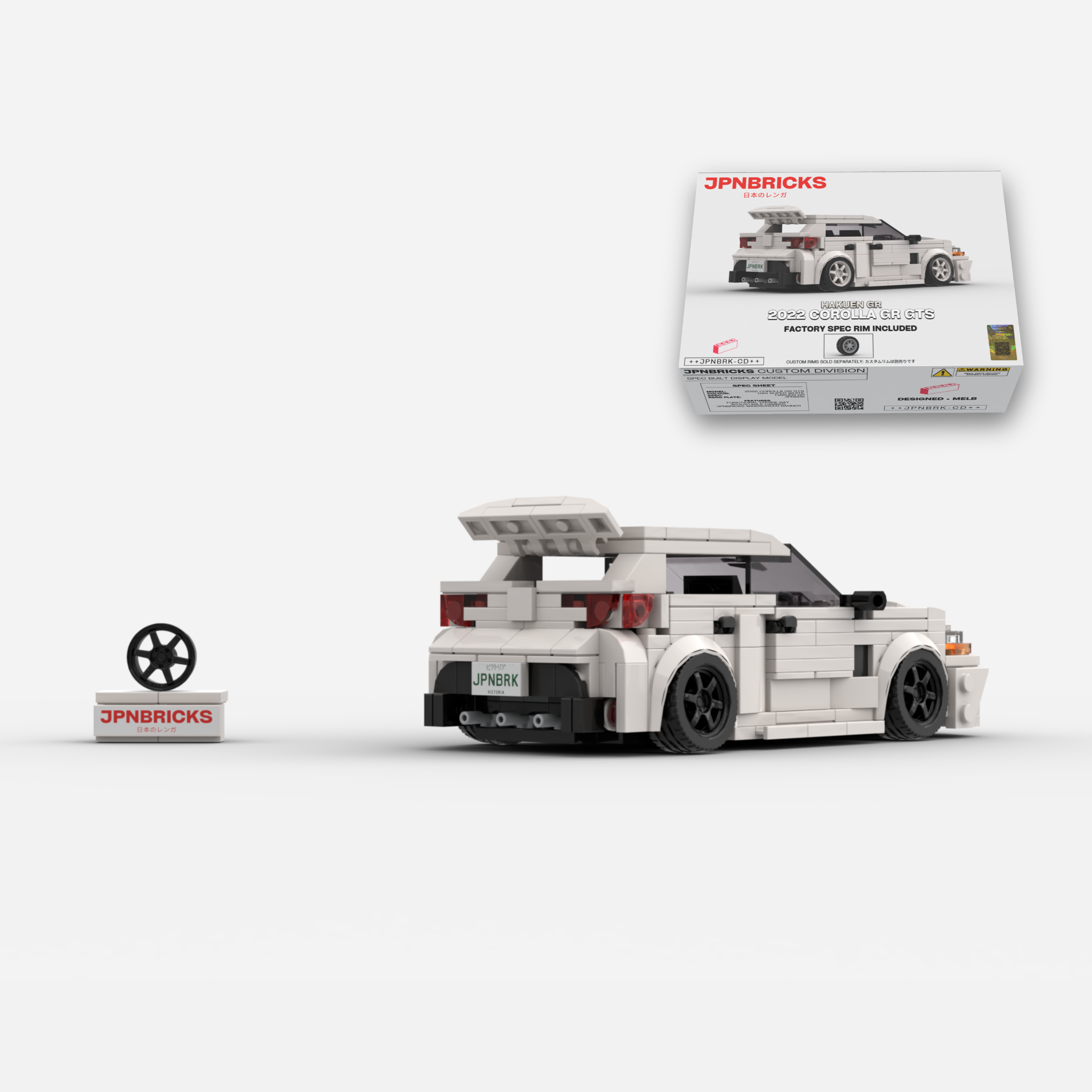 [PRE-ORDER] 2022 Corolla GR GTS 040 Glacier White Brick Car Model Kit