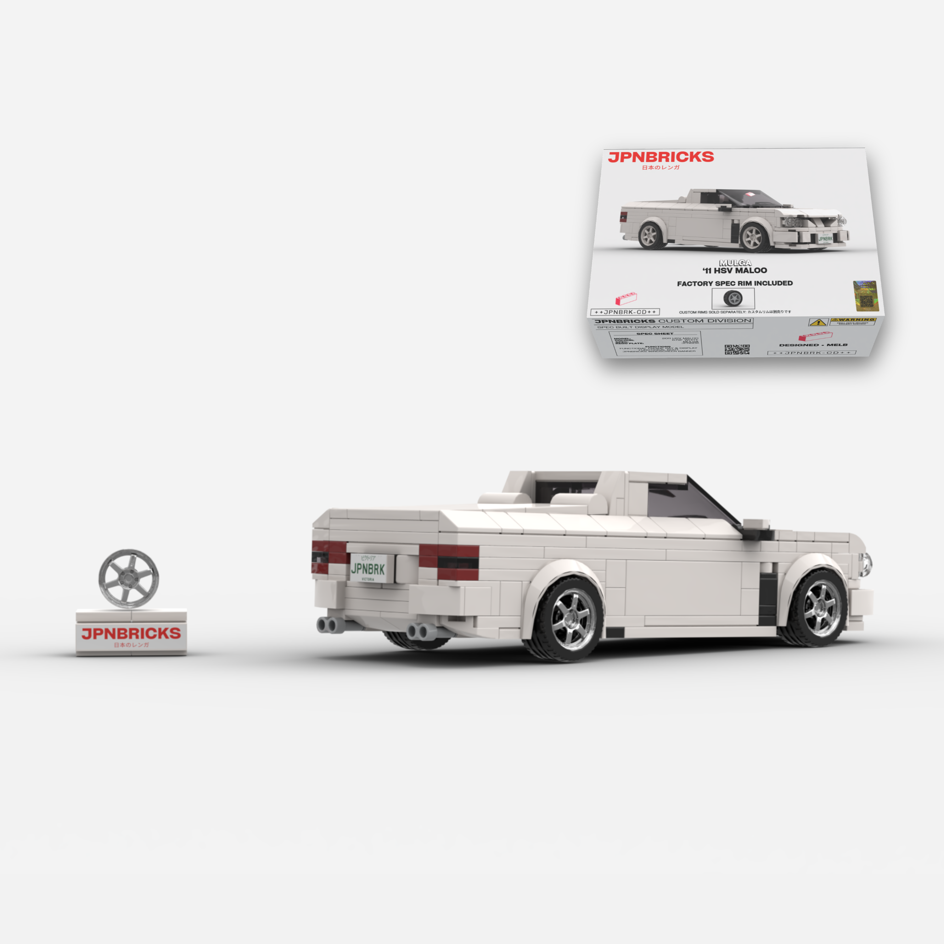 2011 HSV Maloo 679F White Brick Car Model Kit
