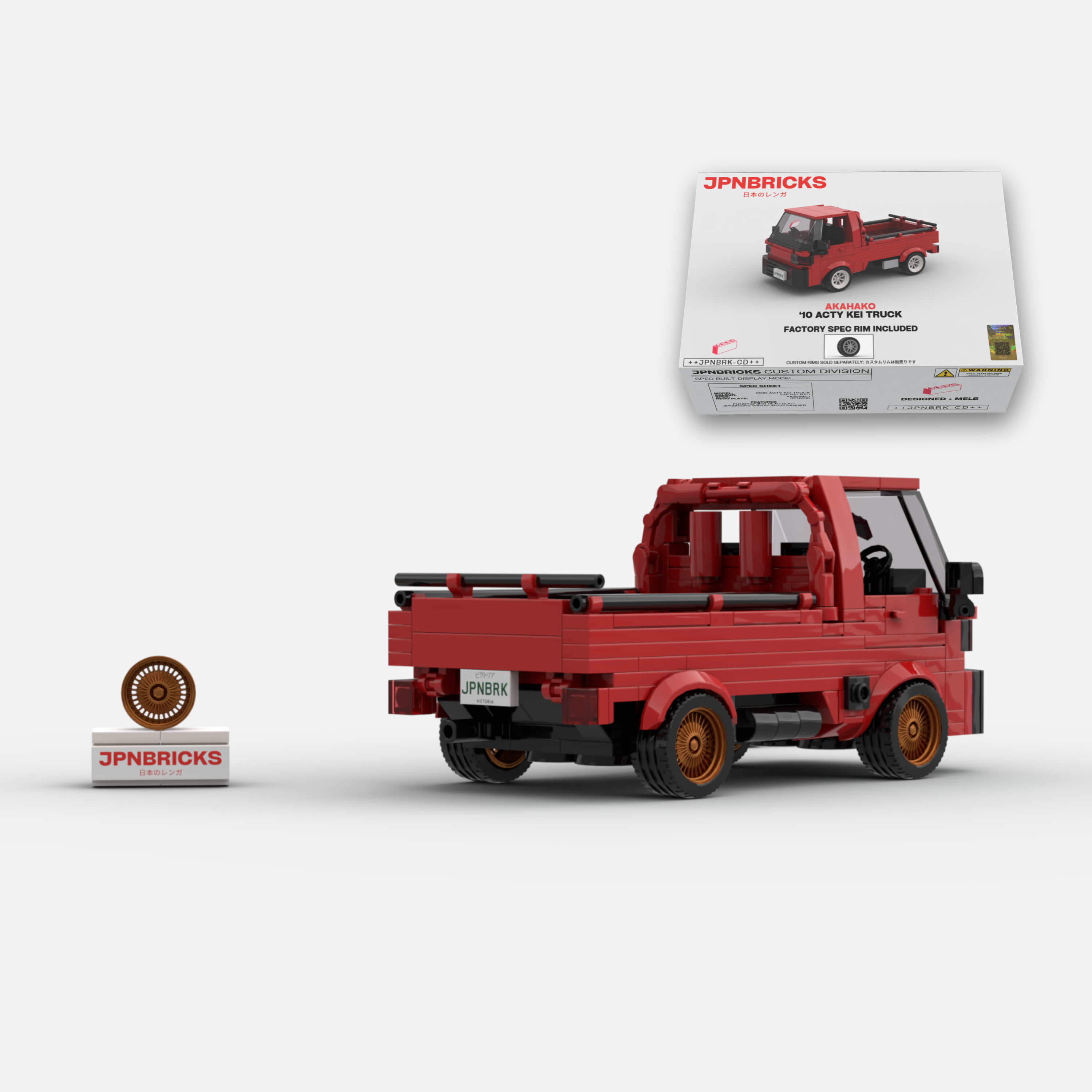 2010 Acty Kei Truck R81 Red Brick Car Model Kit