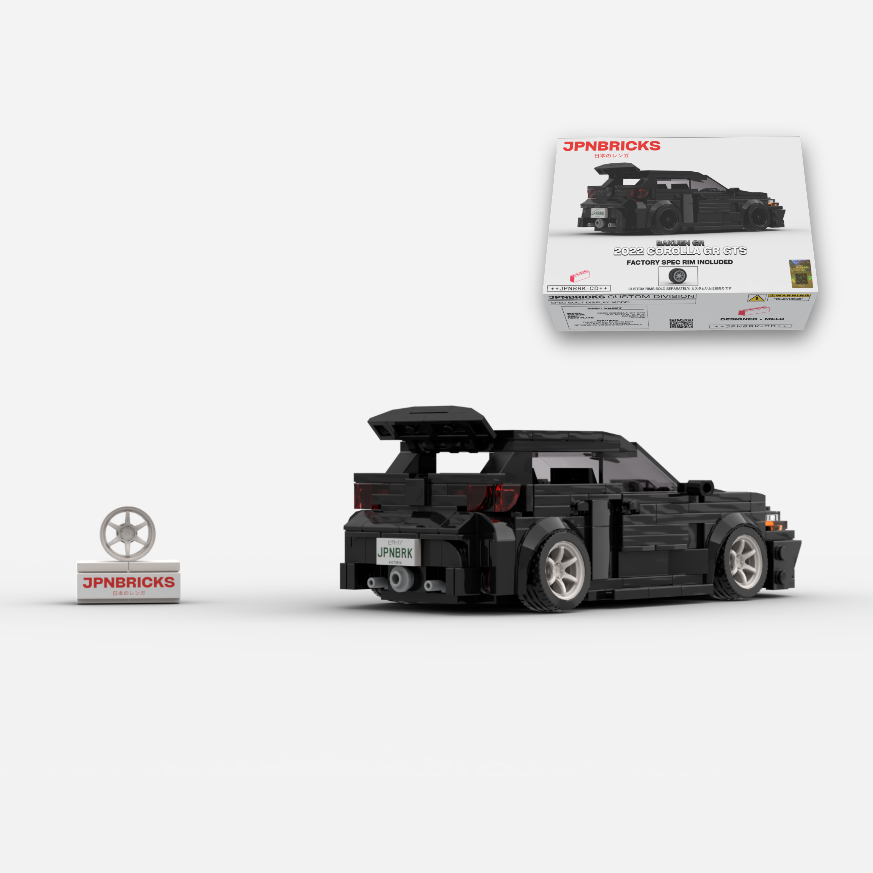 [PRE-ORDER] 2022 Corolla GR GTS 202 Astral Black Brick Car Model Kit