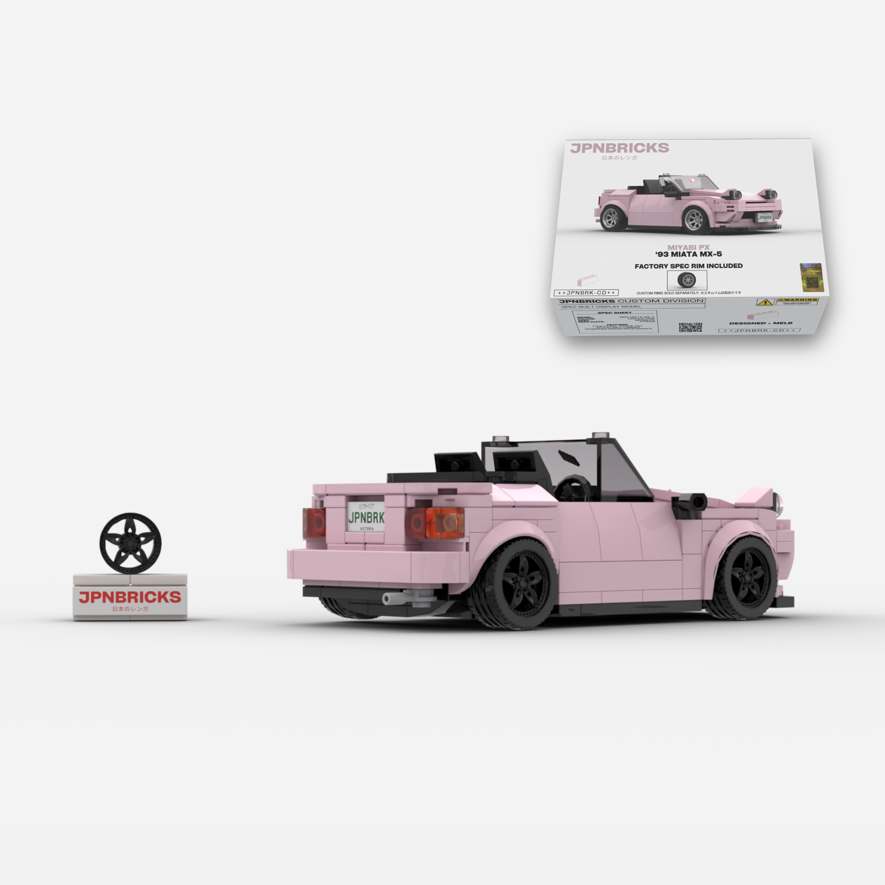 1993 Miata MX-5 Sakura Pink Brick Car Model Kit