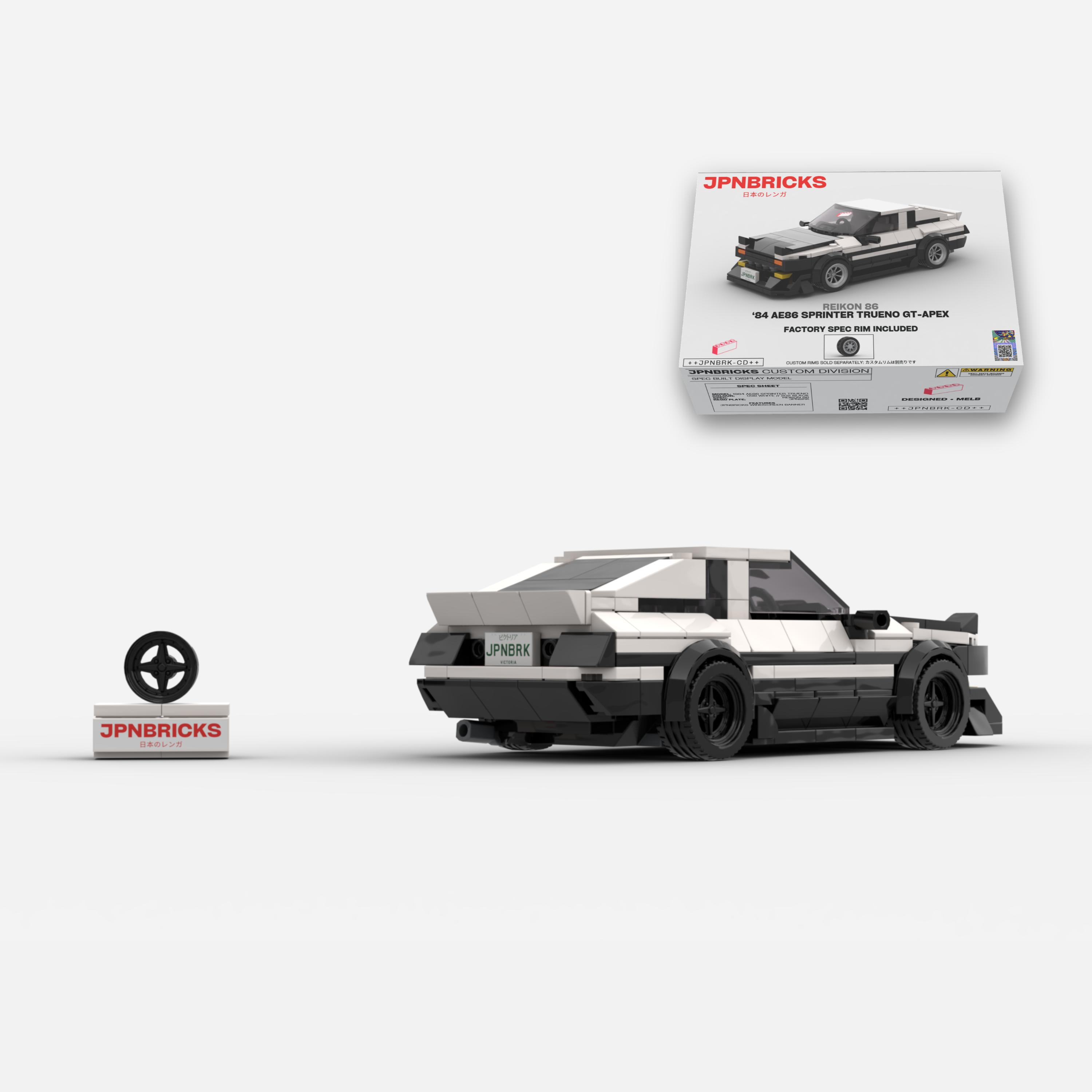 1984 AE86 Sprinter Trueno GT-Apex Brick Car Model Kit
