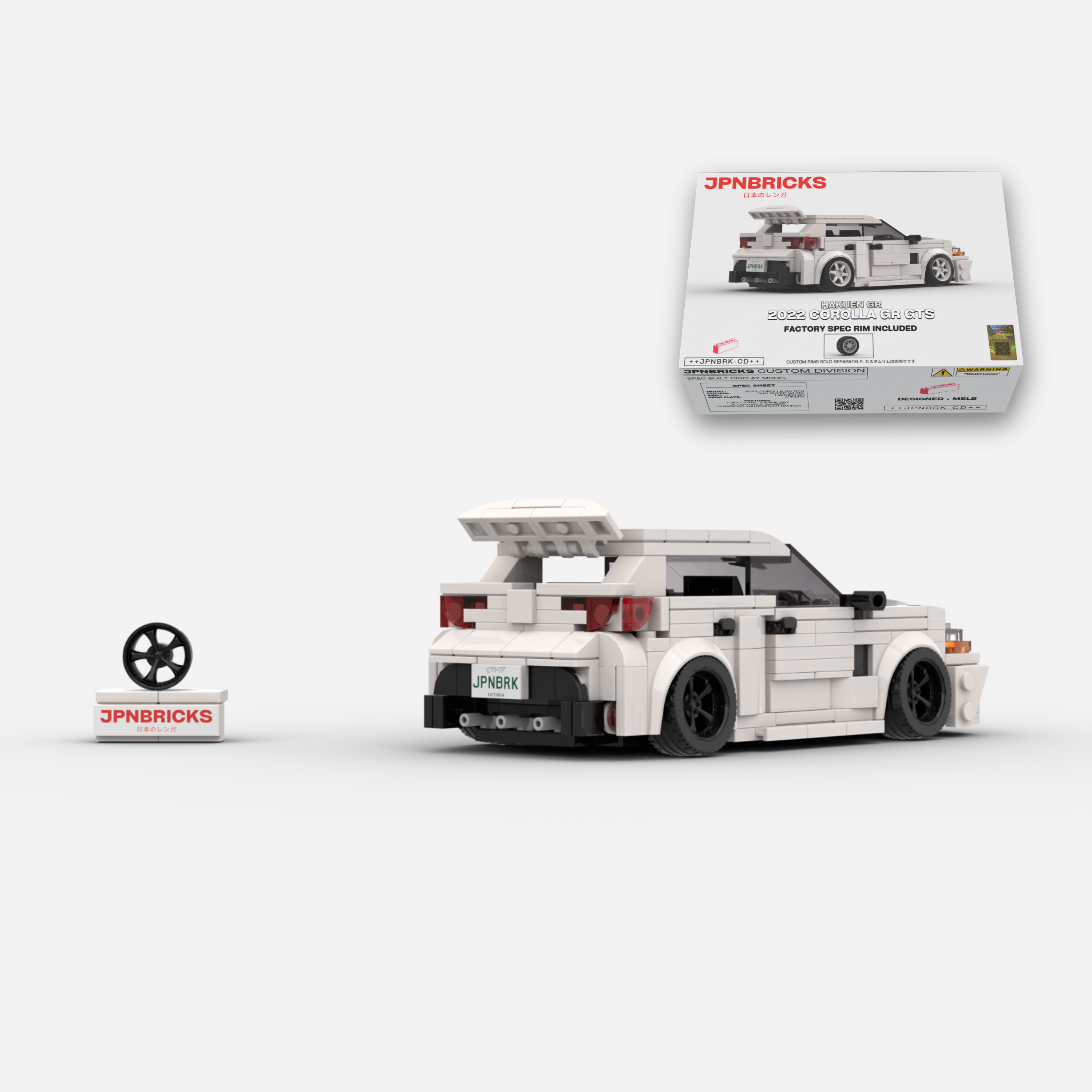 [PRE-ORDER] 2022 Corolla GR GTS 040 Glacier White Brick Car Model Kit