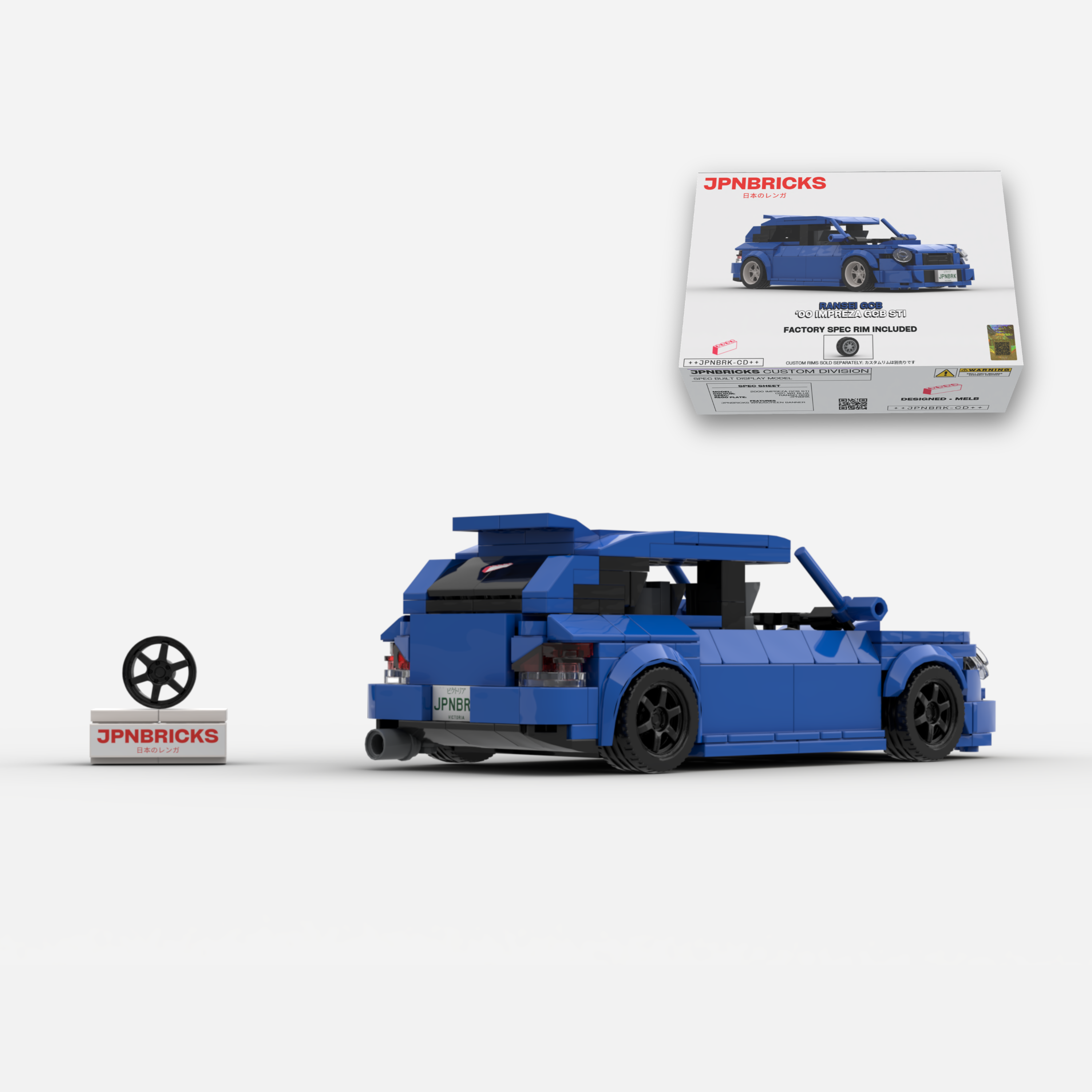 [PRE-ORDER] 2000 Impreza GCB STI 02C WR Blue Brick Car Model Kit