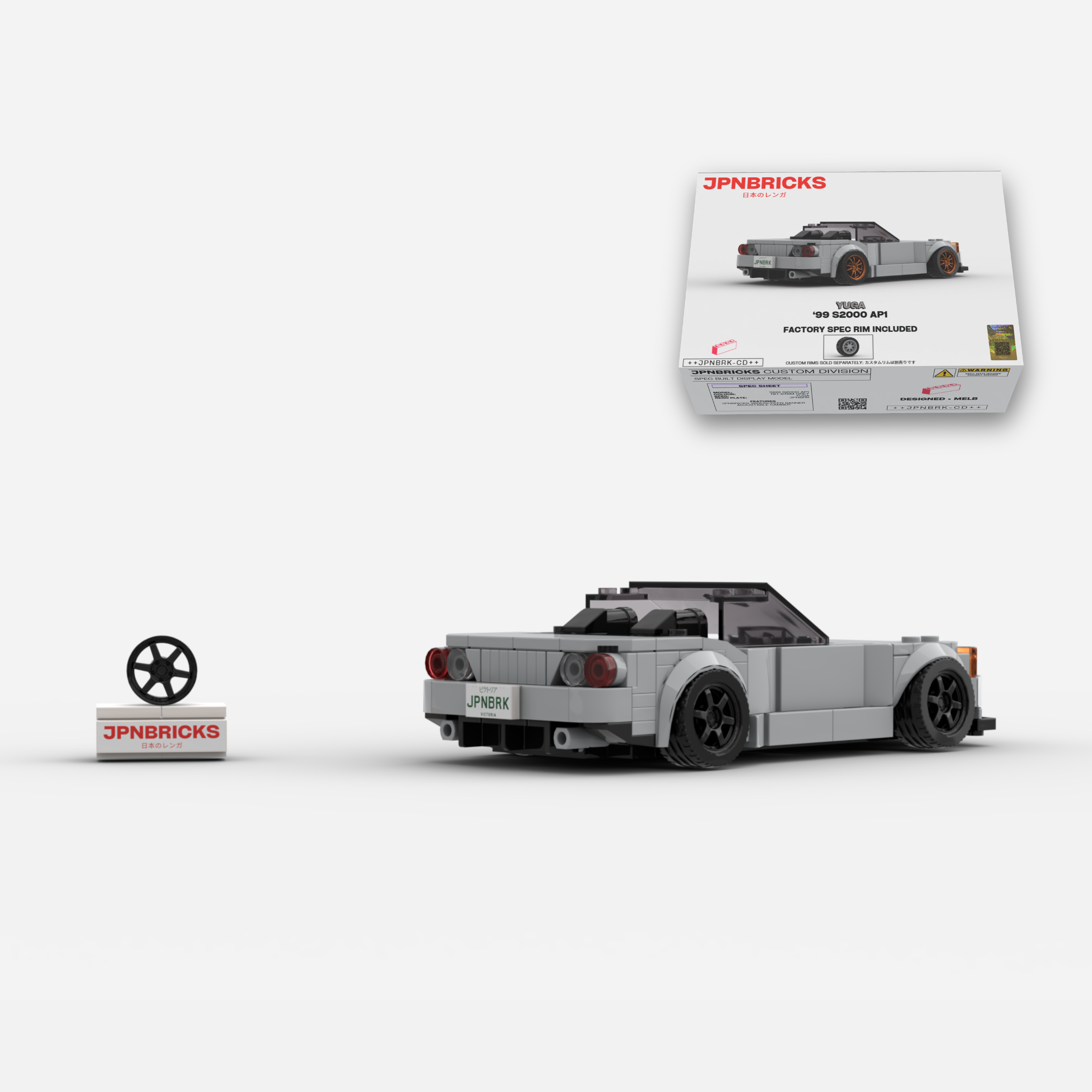 1999 S2000 AP1 NH-676M Grey Brick Car Model Kit