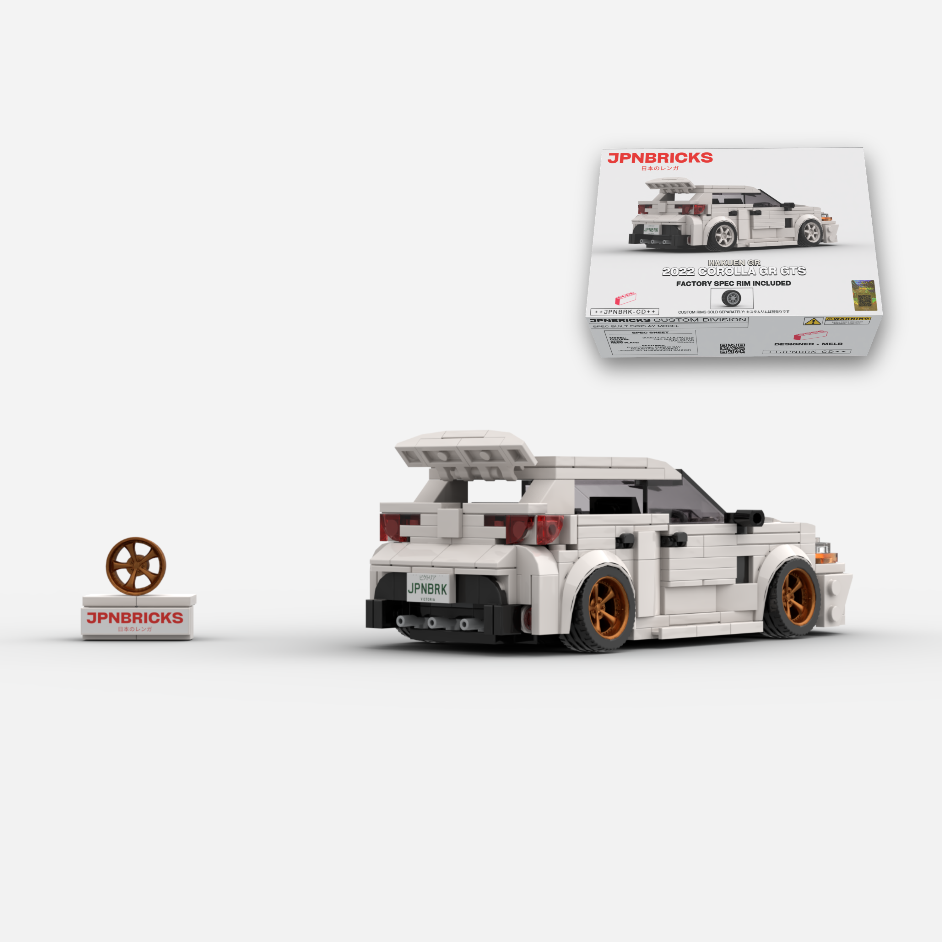 [PRE-ORDER] 2022 Corolla GR GTS 040 Glacier White Brick Car Model Kit