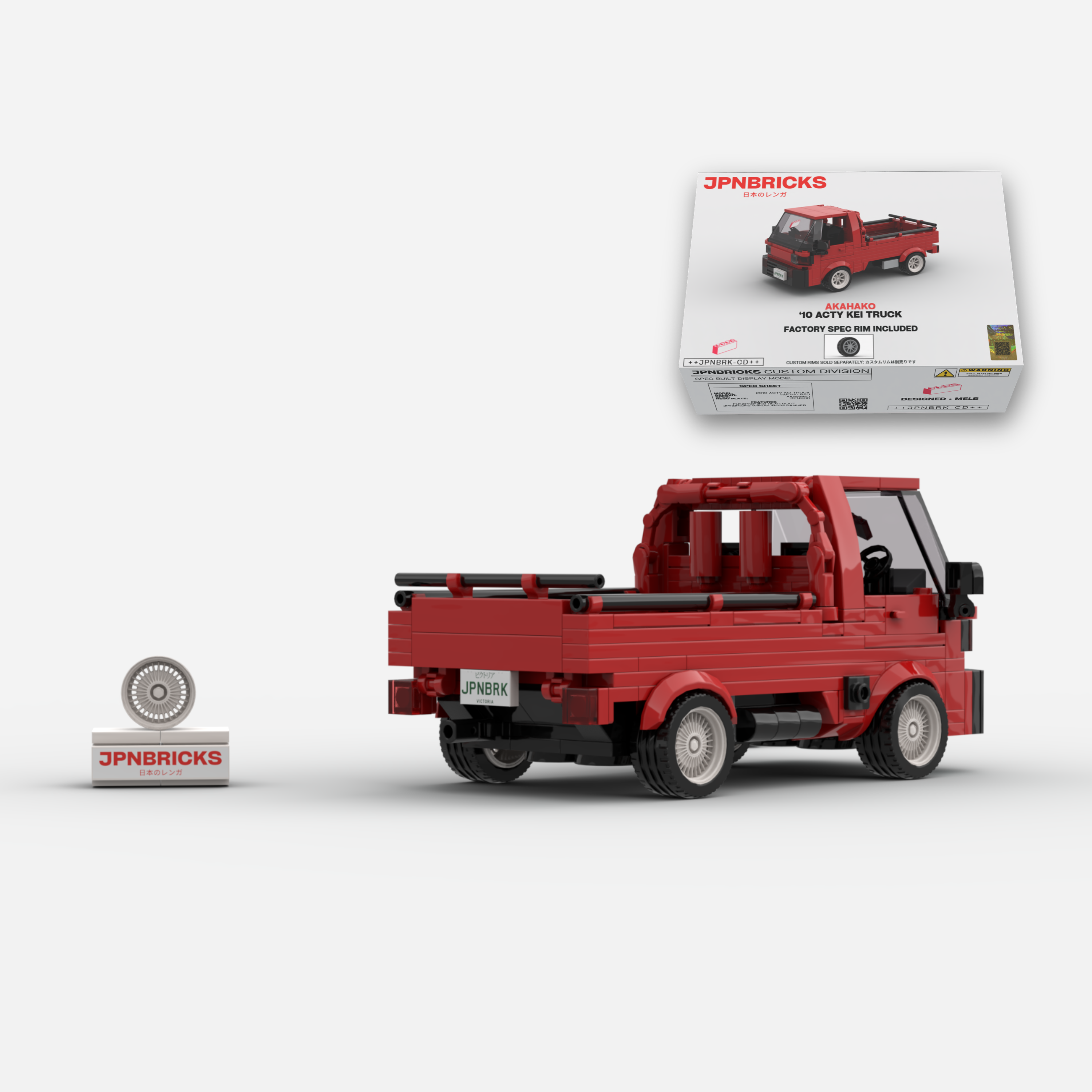 2010 Acty Kei Truck R81 Red Brick Car Model Kit