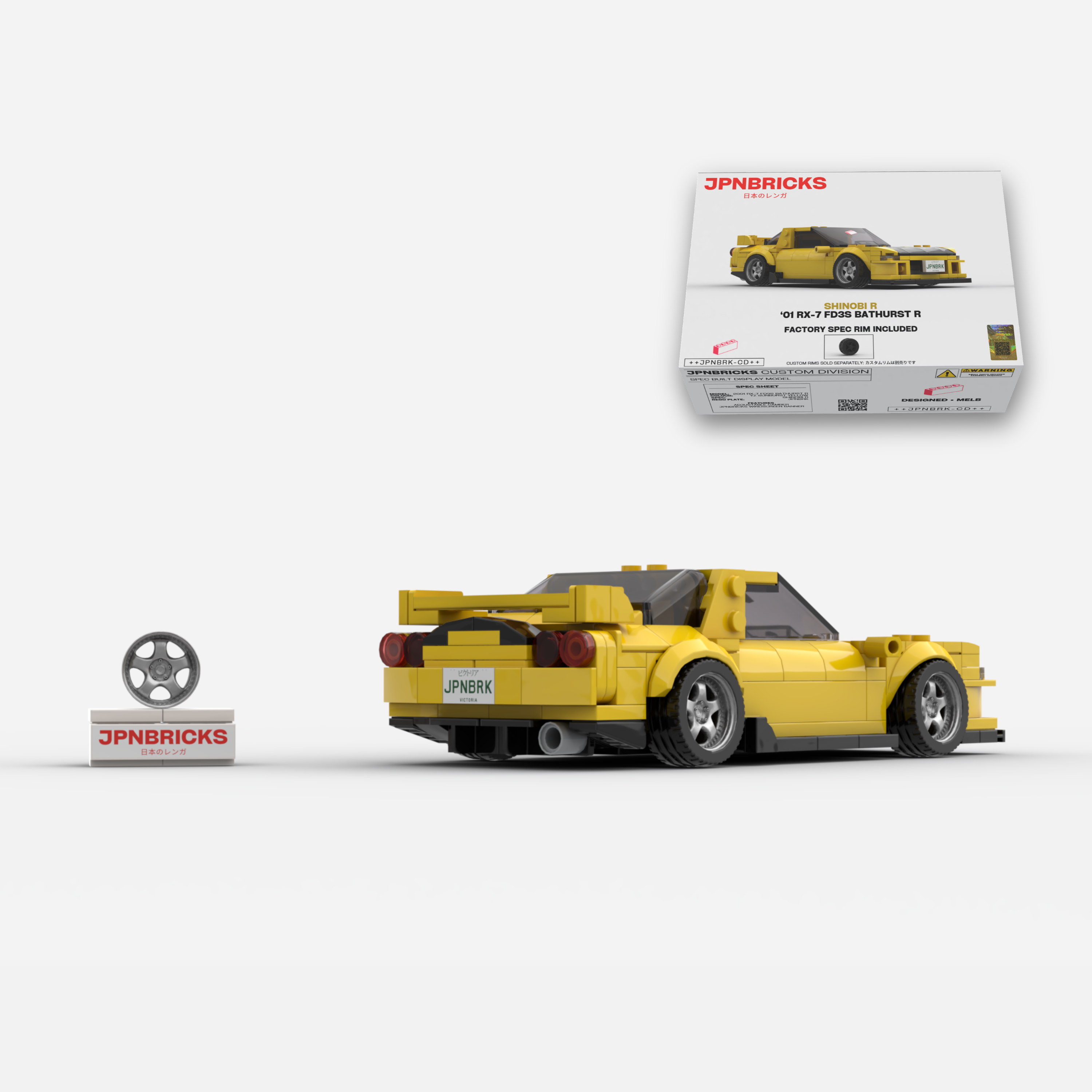 2001 RX-7 FD3S Bathurst R YZ Yellow Brick Car Model Kit